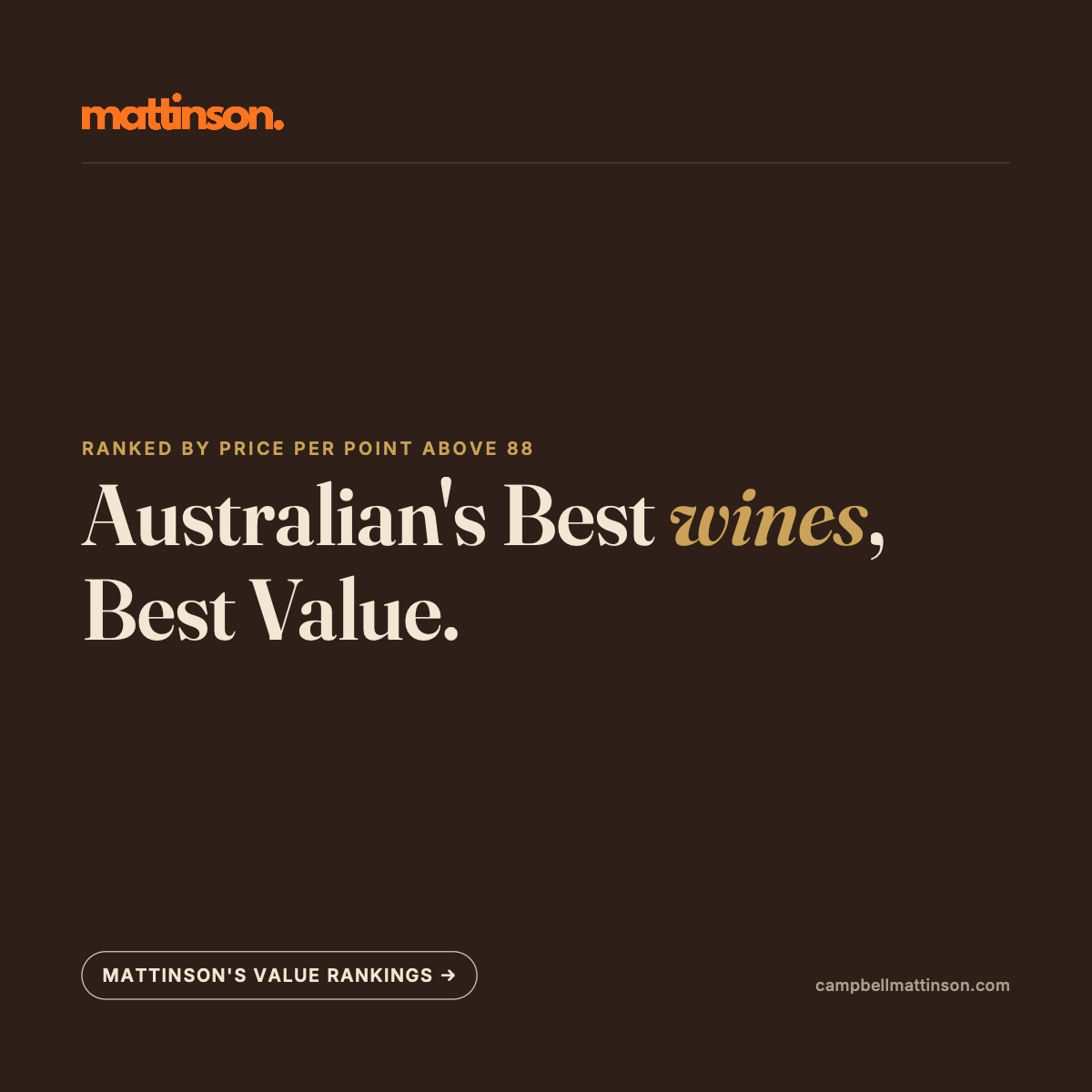 Australia's Best Wines, Ranked by Value: August 2026