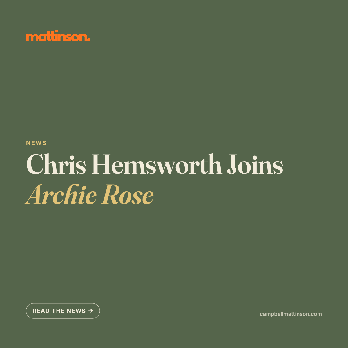 Chris Hemsworth buys into Archie Rose as the distillery heads for America