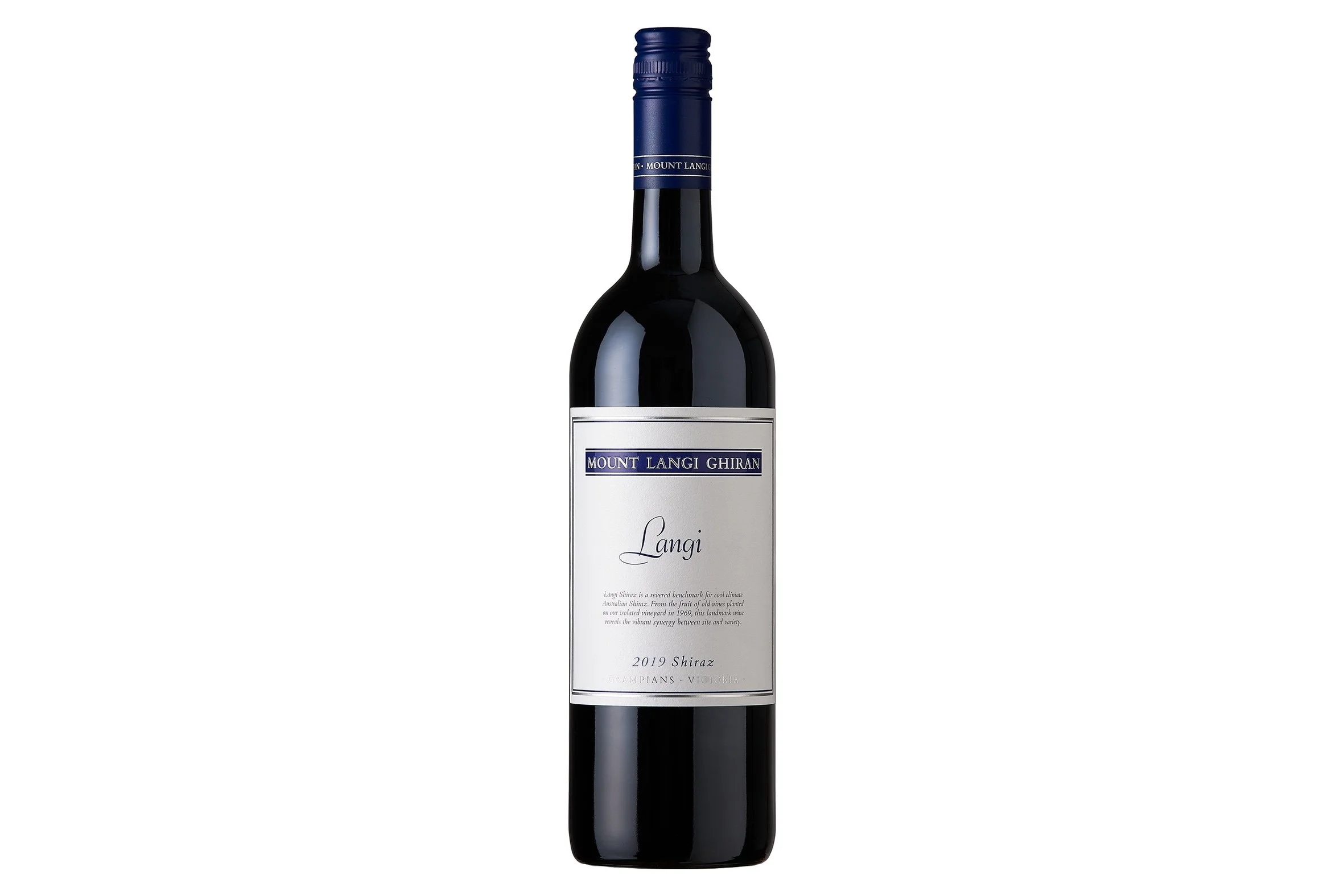 Bottle of Mount Langi Ghiran Langi Shiraz 2019.