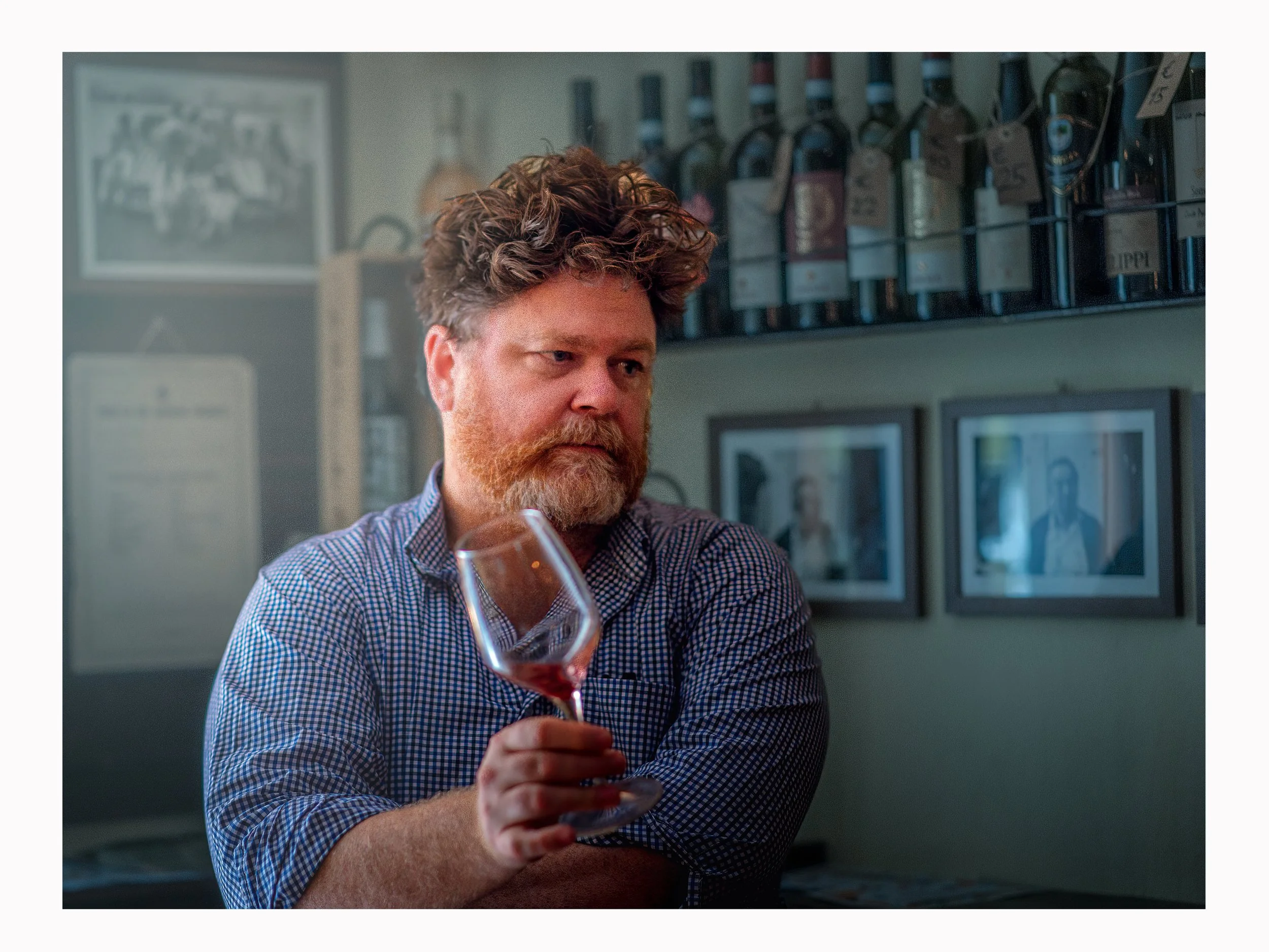 Nick Ryan in a Verona wine bar.