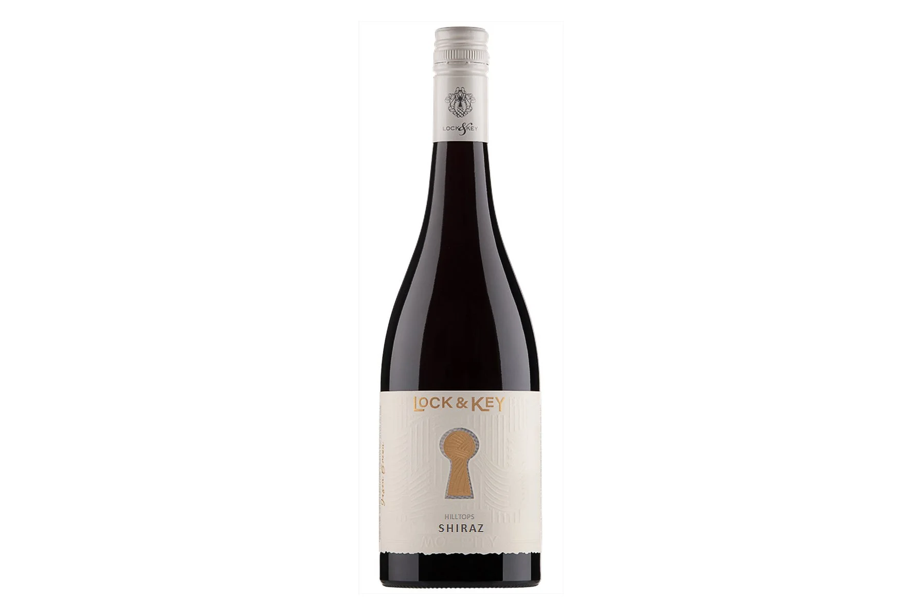 Bottle of Moppity Lock & Key Hilltops Shiraz 2023.