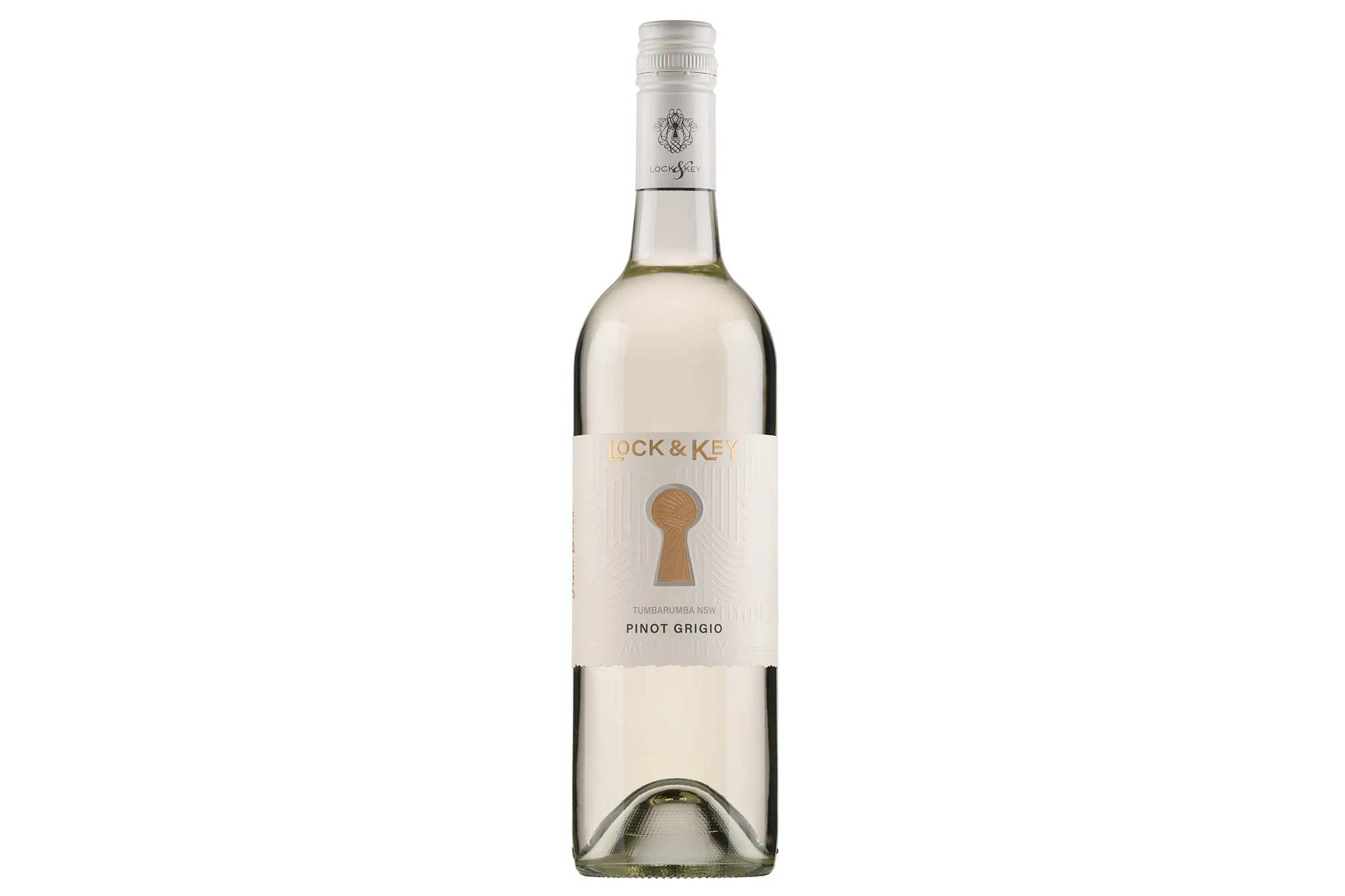 Bottle of Moppity Lock & Key Pinot Grigio 2025.