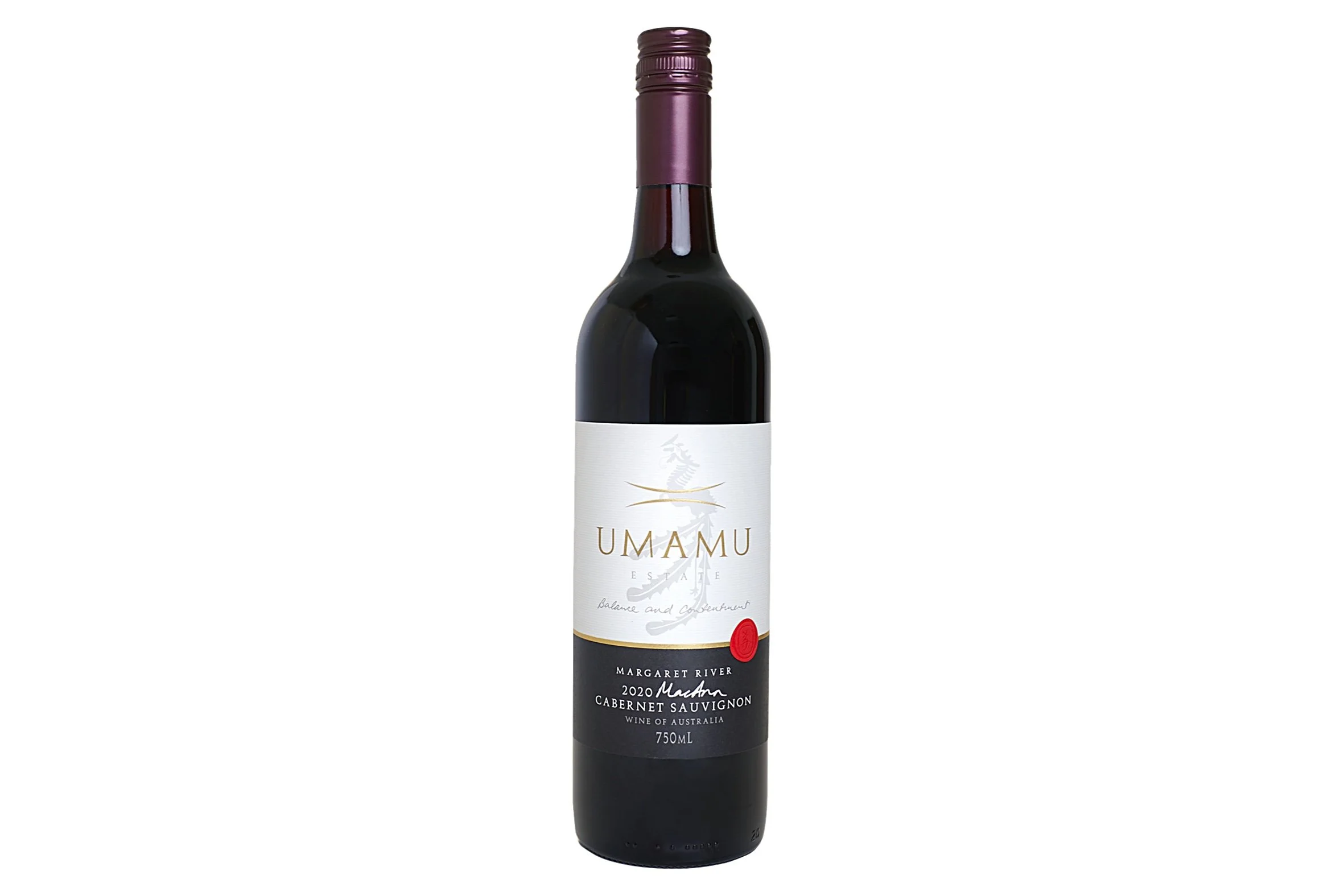 Bottle of UMAMU Estate MacAnn Cabernet Sauvignon 2020.