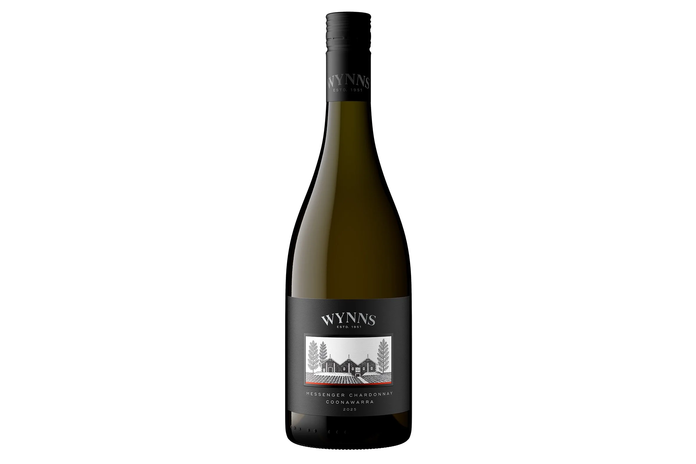 Bottle of Wynns Black Label Chardonnay 2025.
