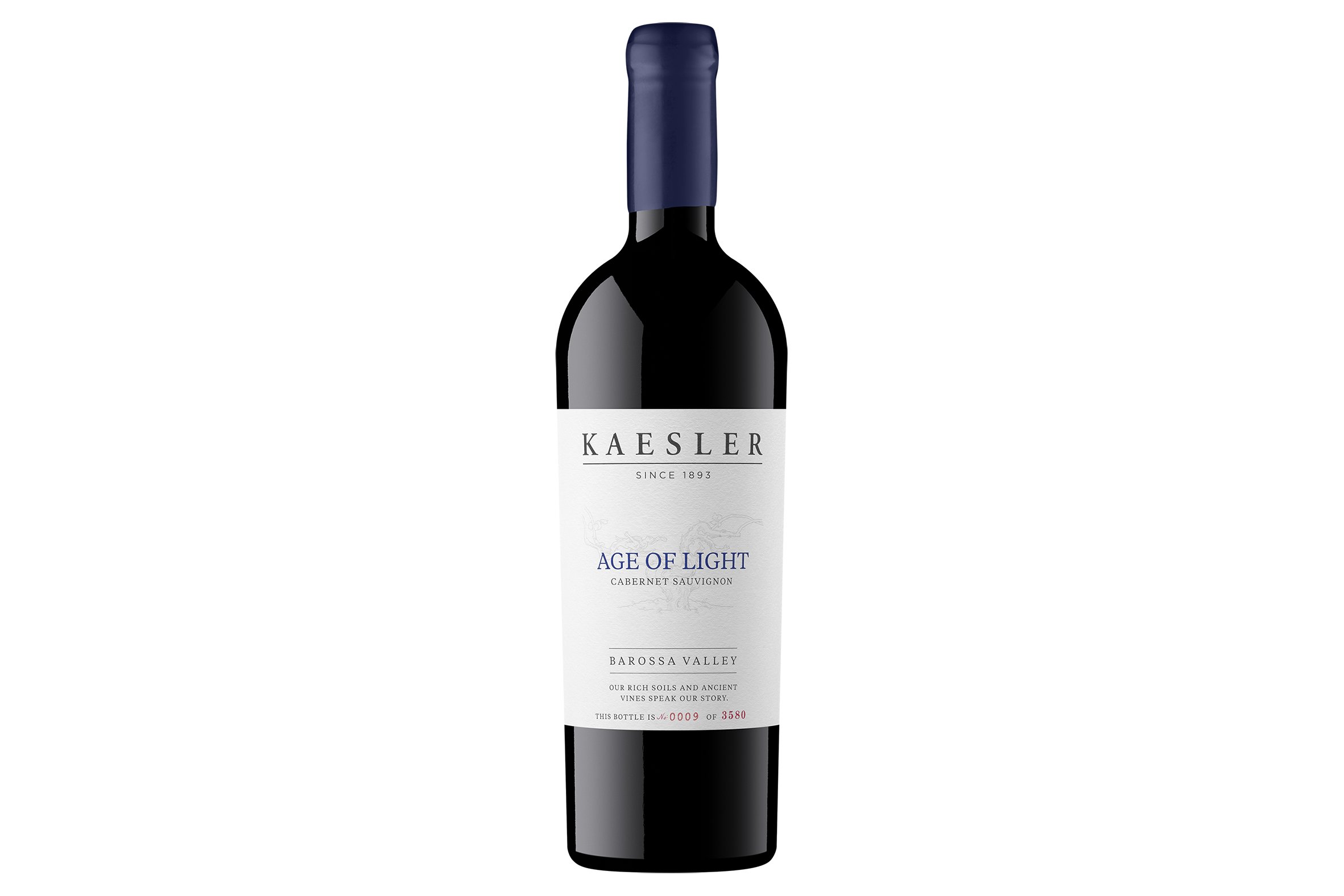 Bottle of Kaesler Age of Light Cabernet Sauvignon 2023.