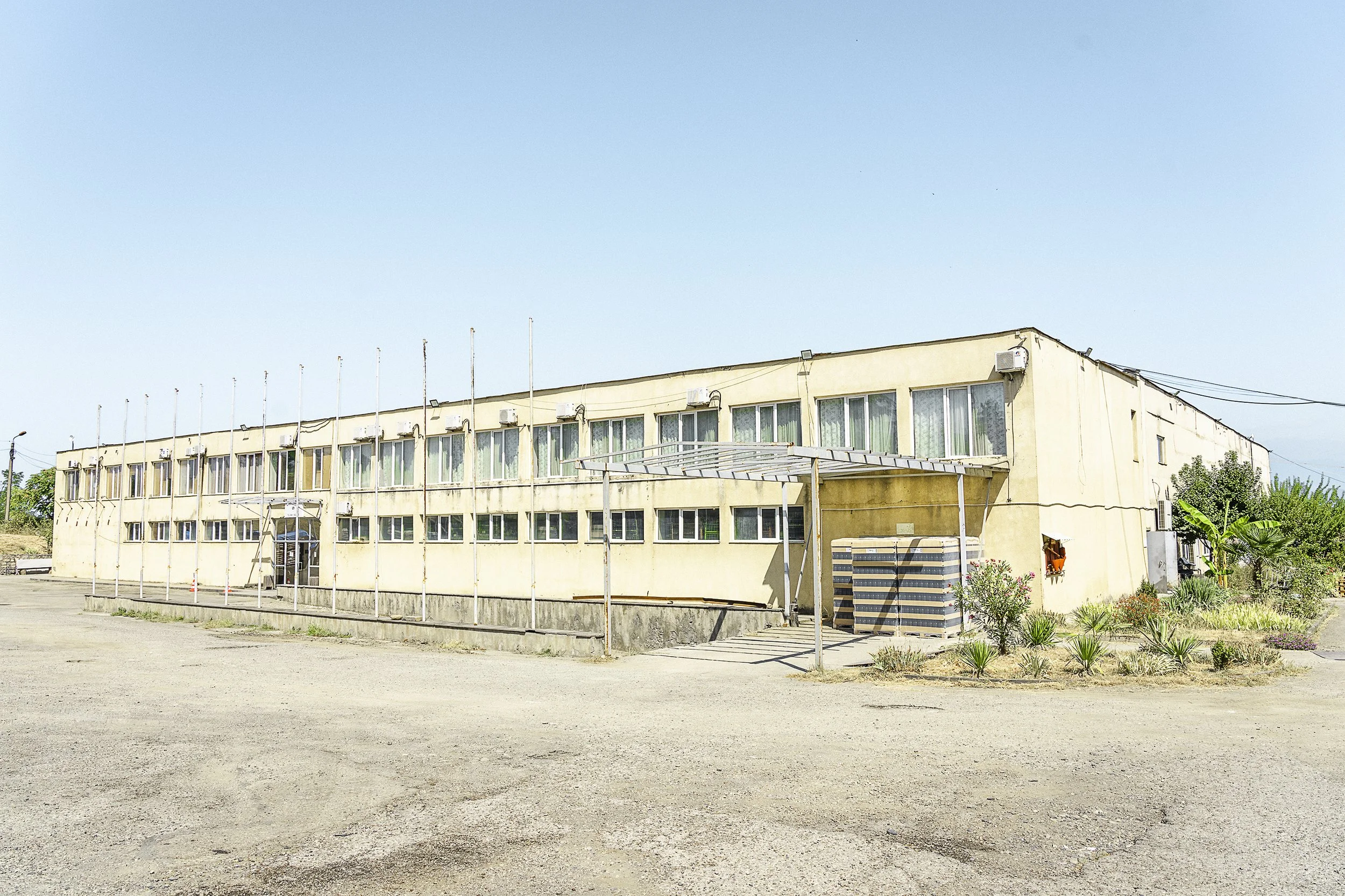 The austere Soviet-era offices at the Teliani Valley winery, Telavi, Kakheti.