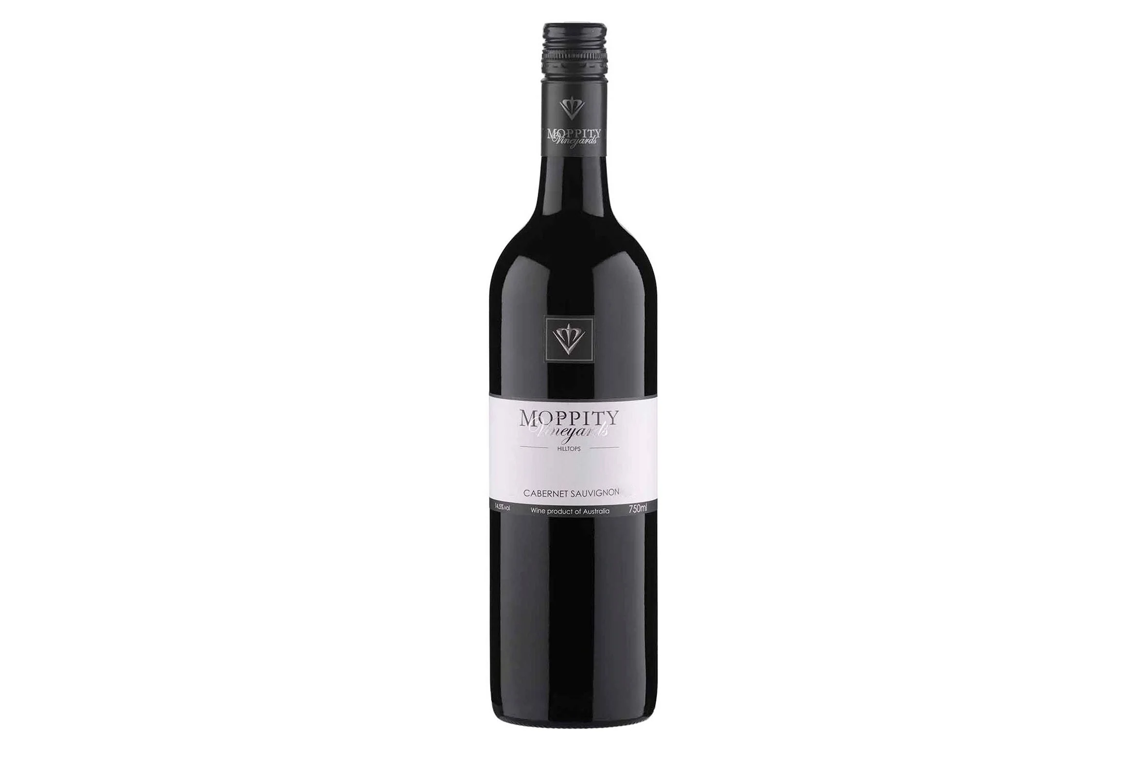 Bottle of Moppity Estate Cabernet Sauvignon 2021.