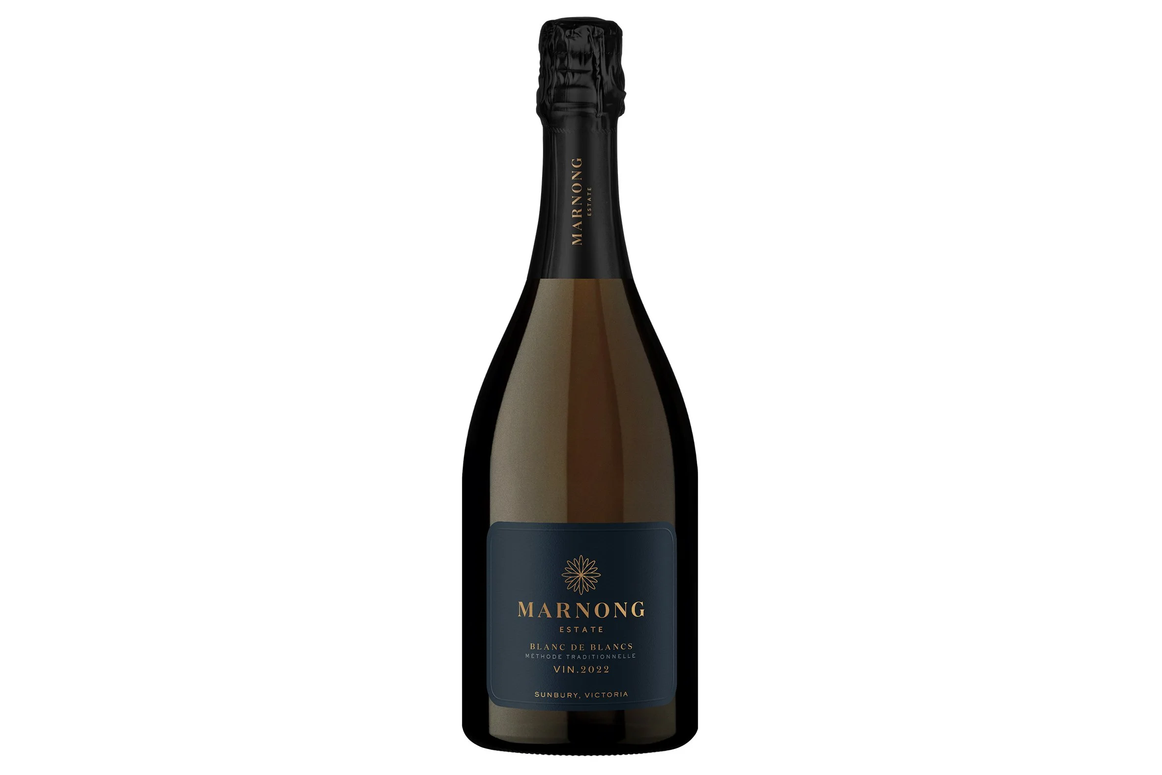 Bottle of Marnong Estate Blanc de Blancs 2022.