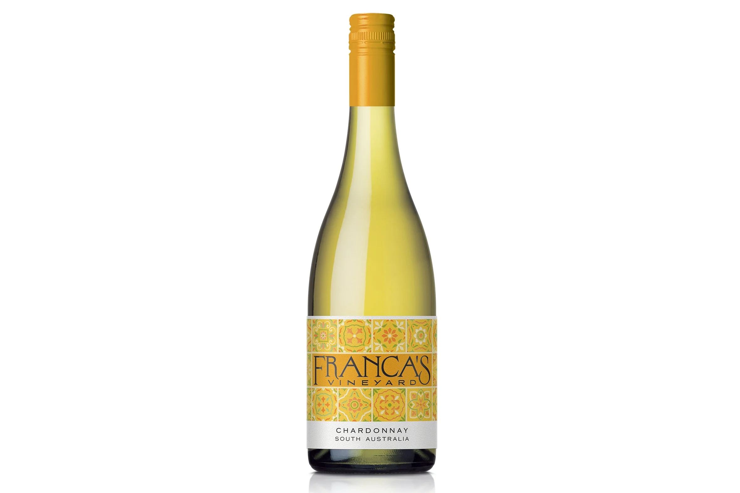 Bottle of Franca's Vineyard Chardonnay 2025.