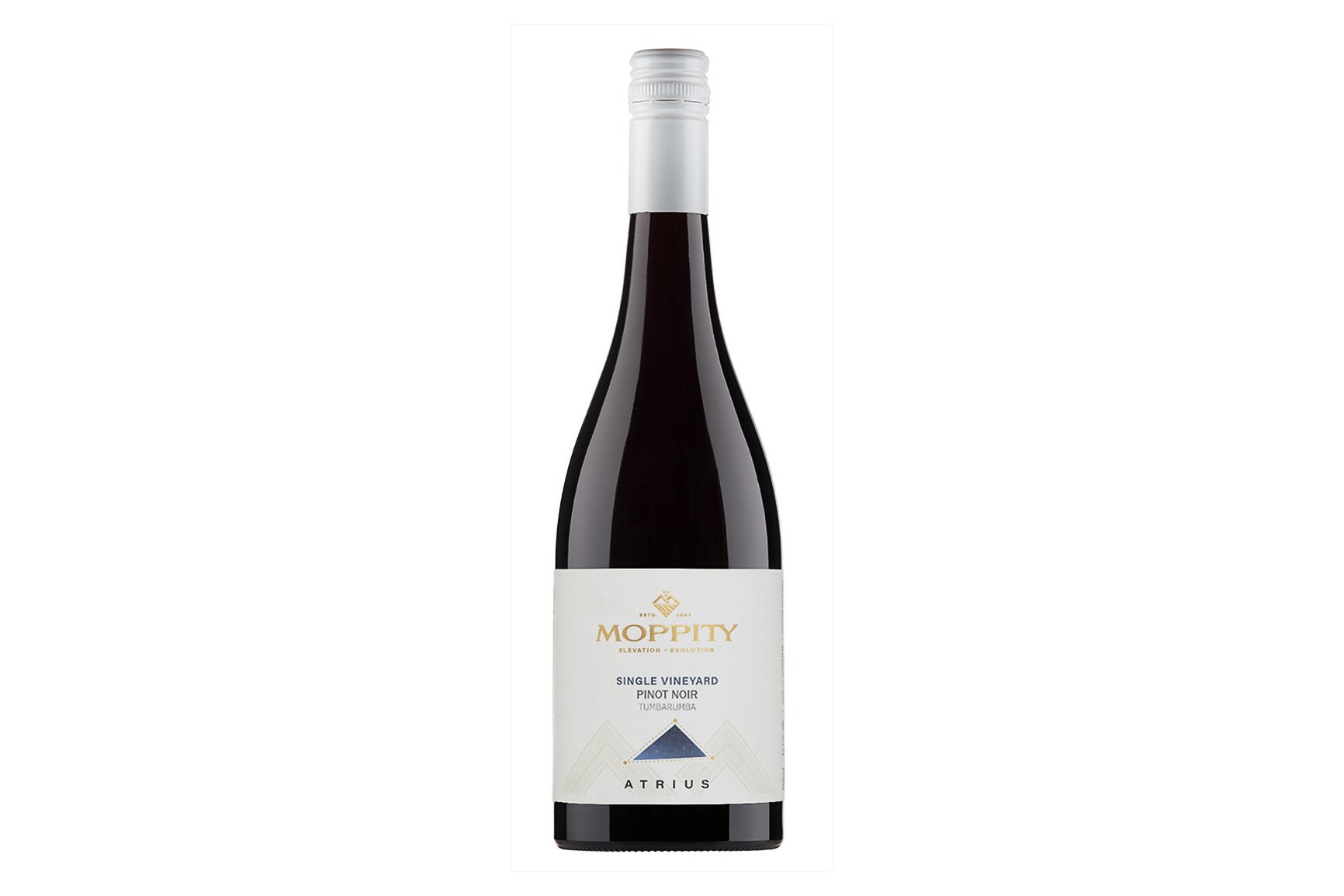 Bottle of Moppity Atrius Pinot Noir 2025.
