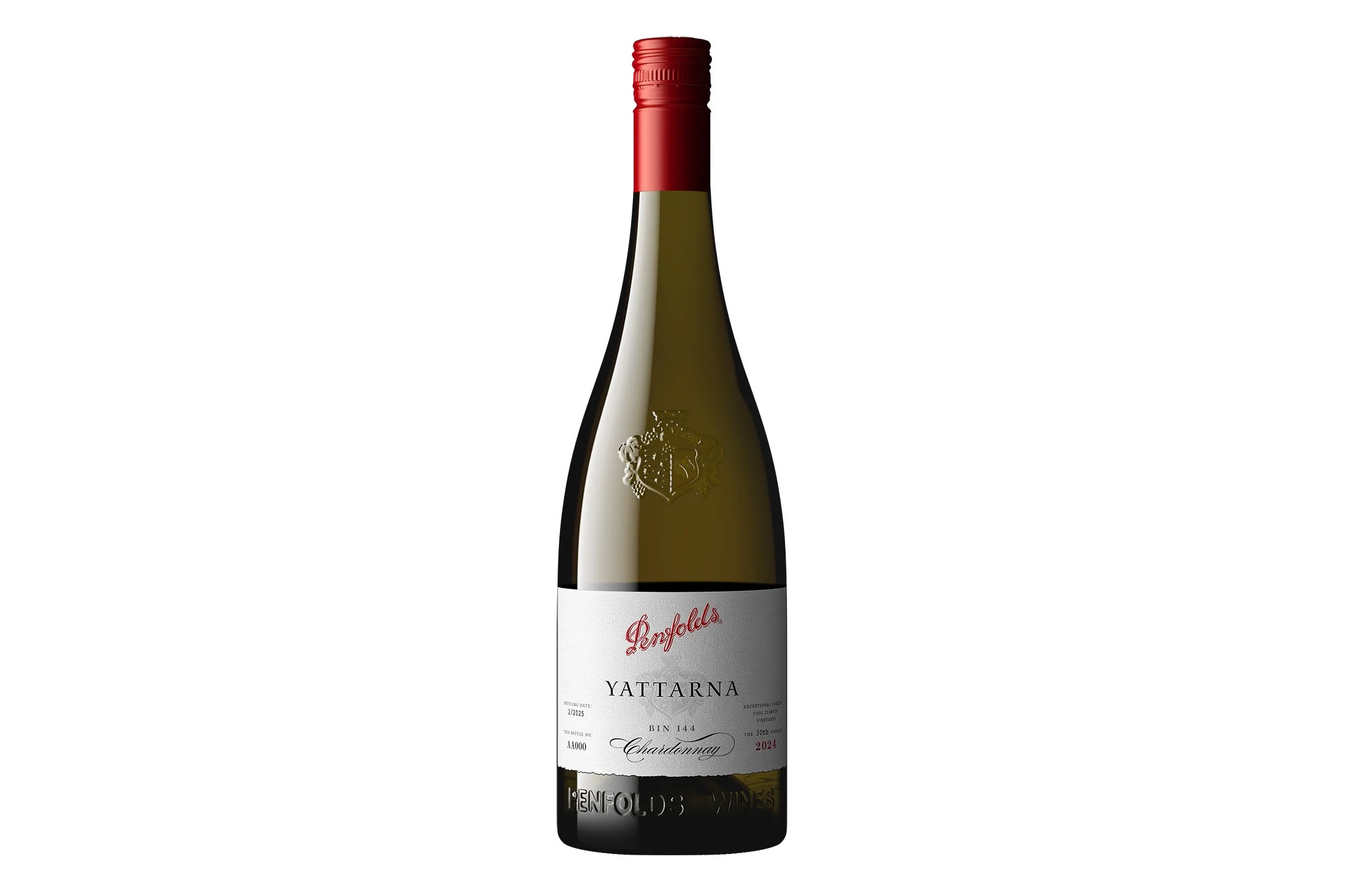 Bottle of Penfolds Yattarna Chardonnay 2024.