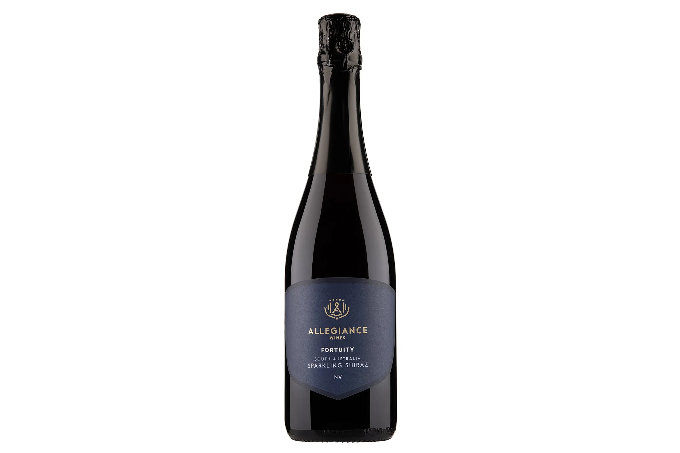 Bottle of Allegiance Wines Fortuity Sparkling Shiraz NV.