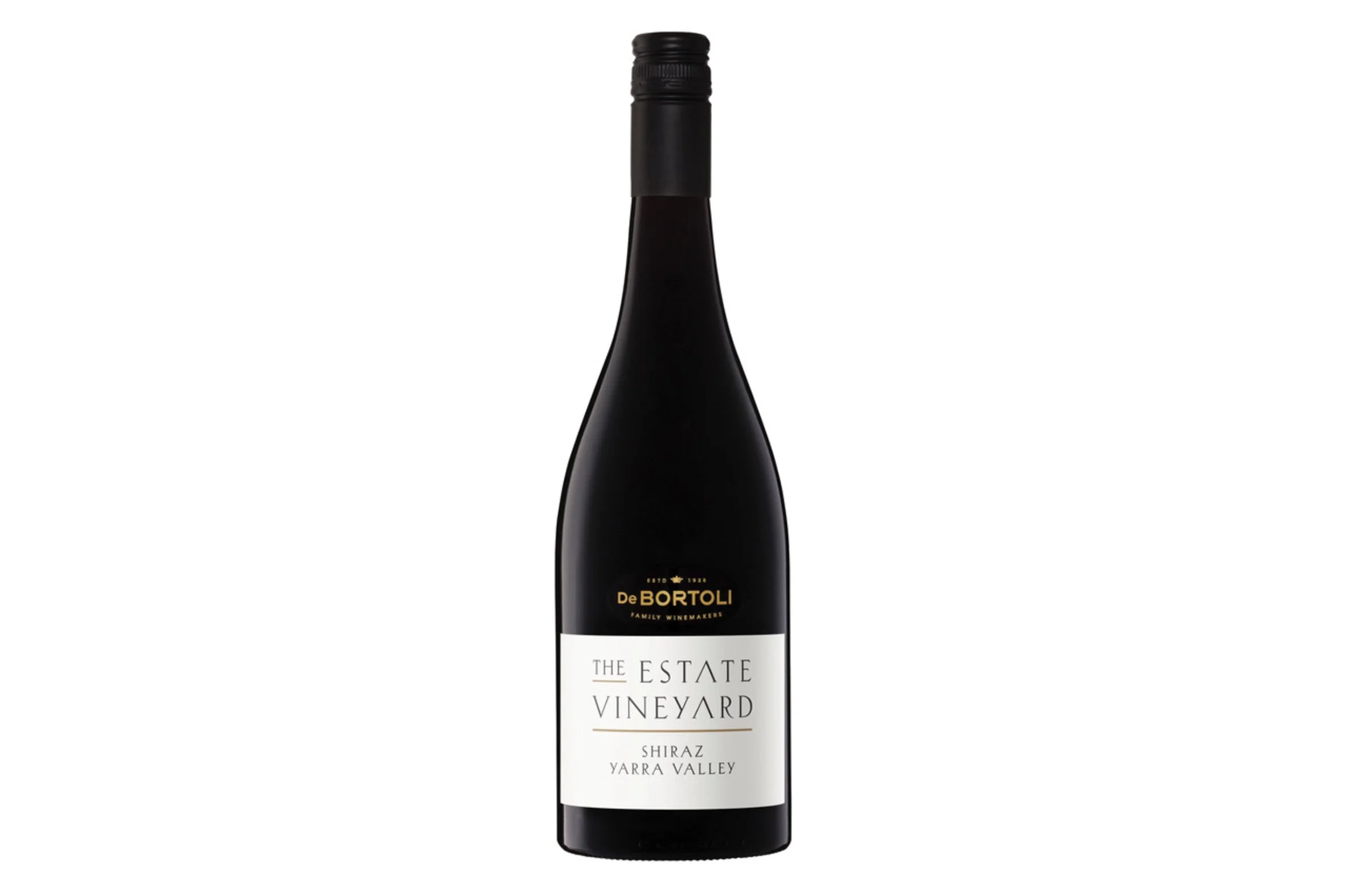 Bottle of De Bortoli The Estate Vineyard Shiraz 2025.