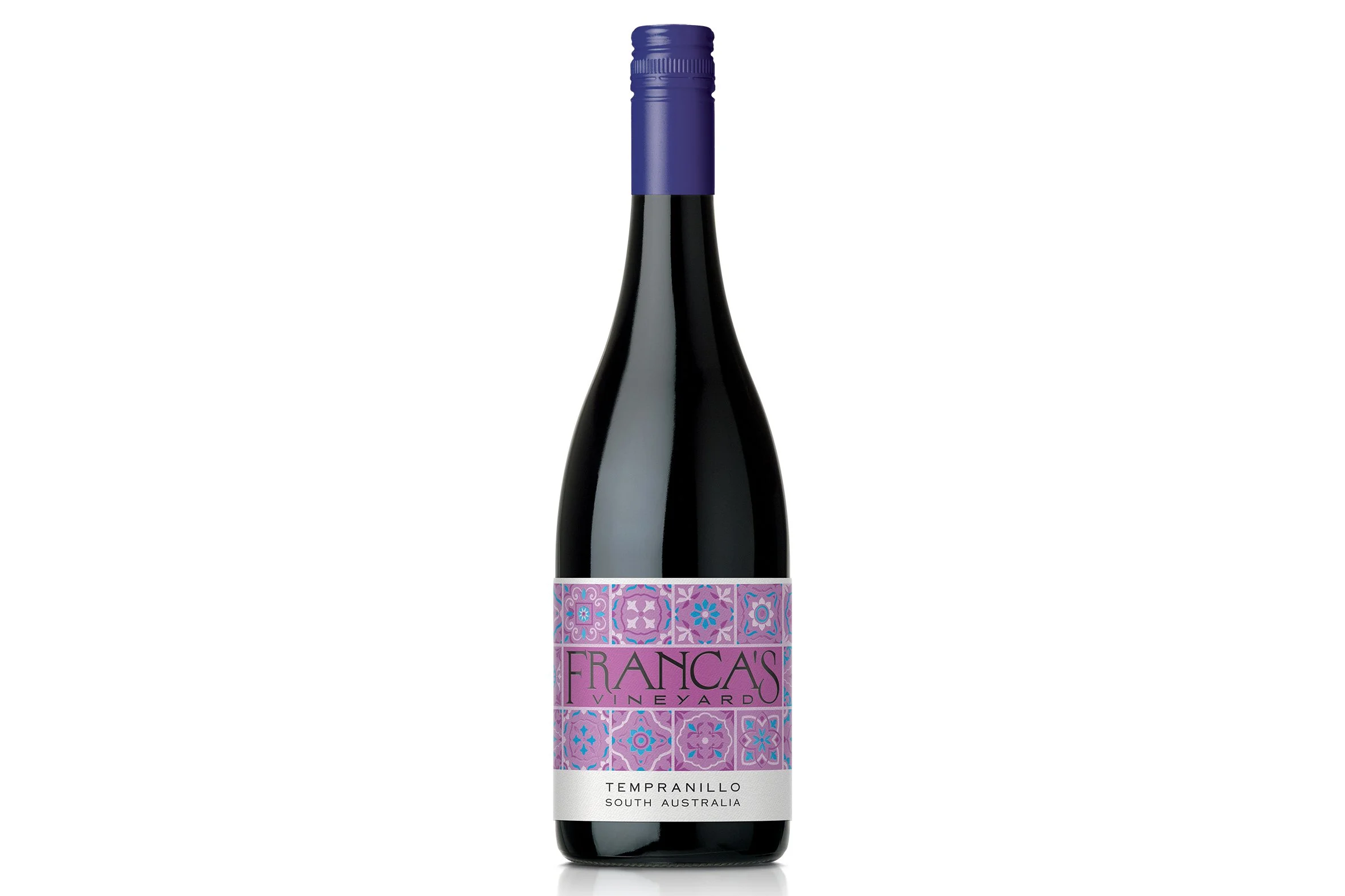 Bottle of Franca's Vineyard Tempranillo 2025.