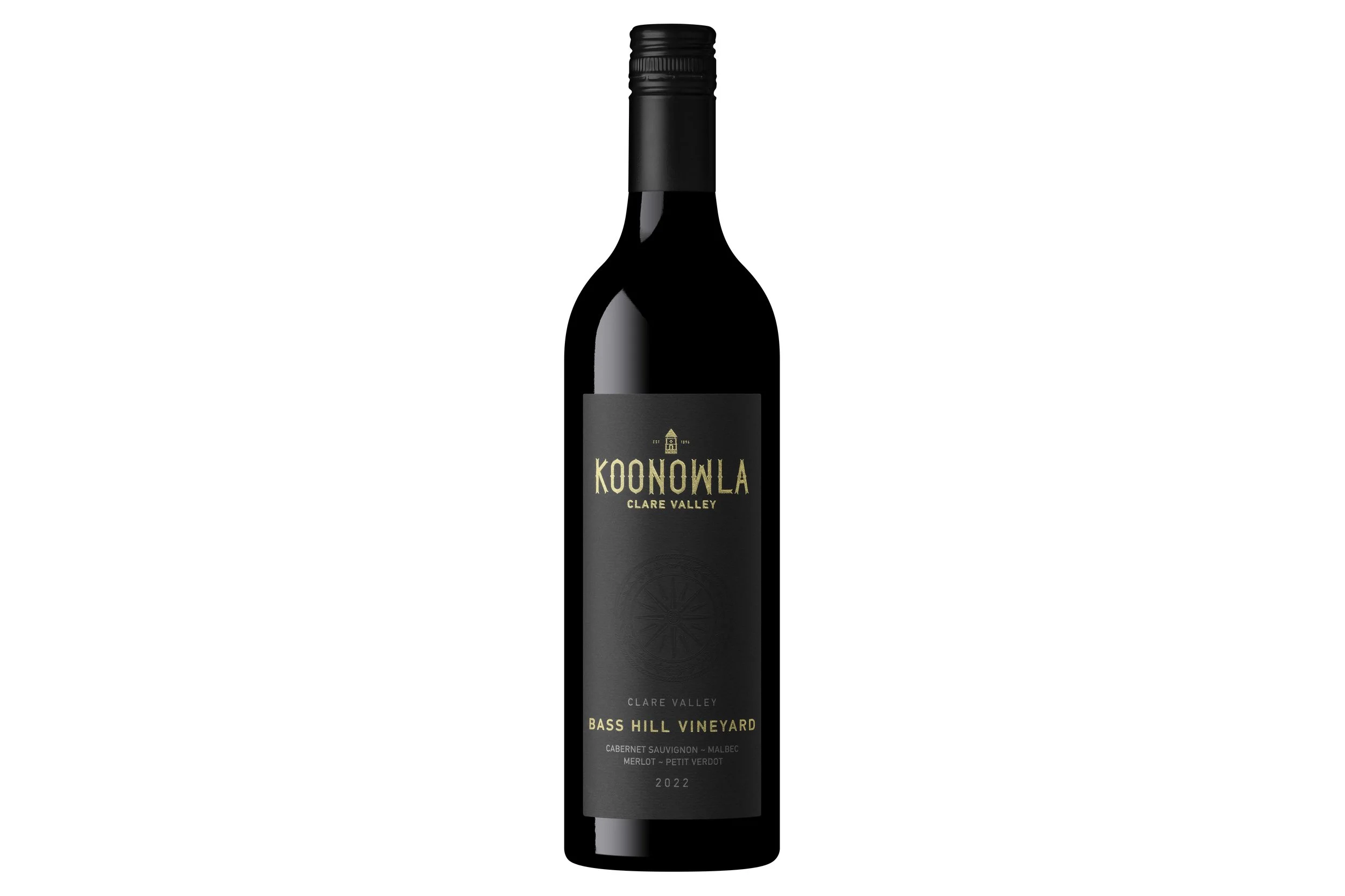 Bottle of Koonowla Bass Hill Vineyard Red Blend 2022.