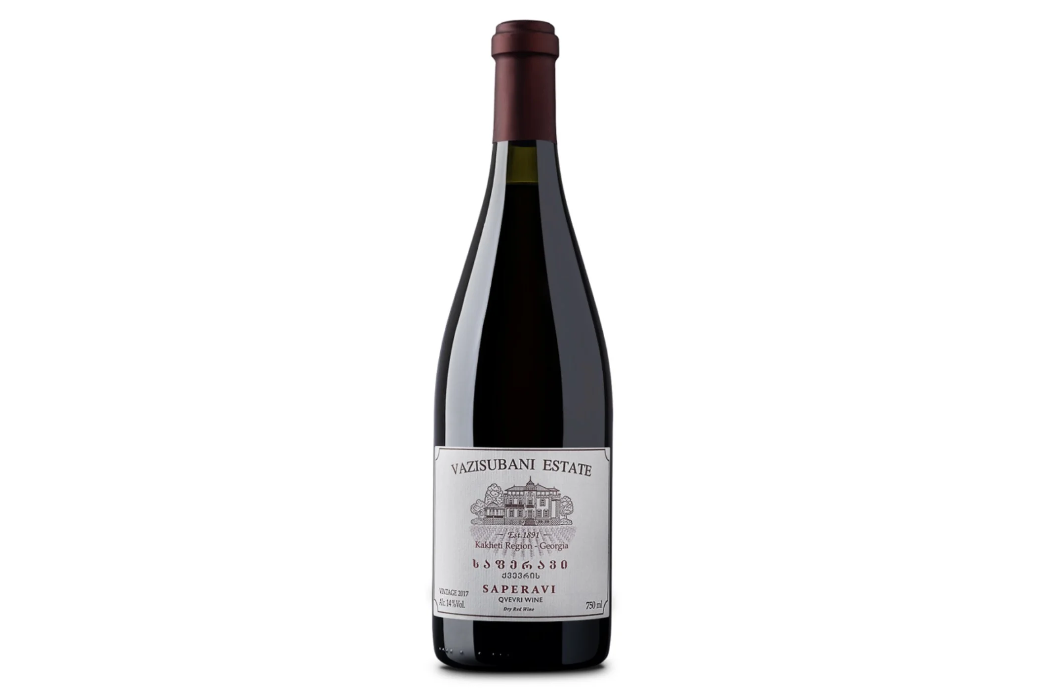 Bottle of Vazisubani Estate Saperavi Qvevri 2021.
