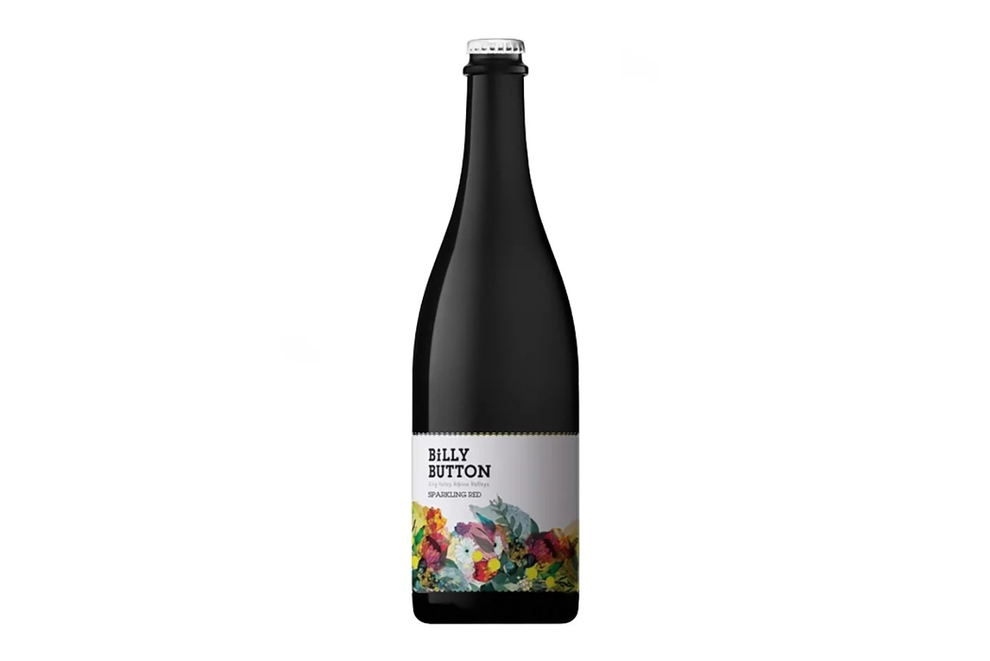 Bottle of Billy Button Sparkling Red NV.