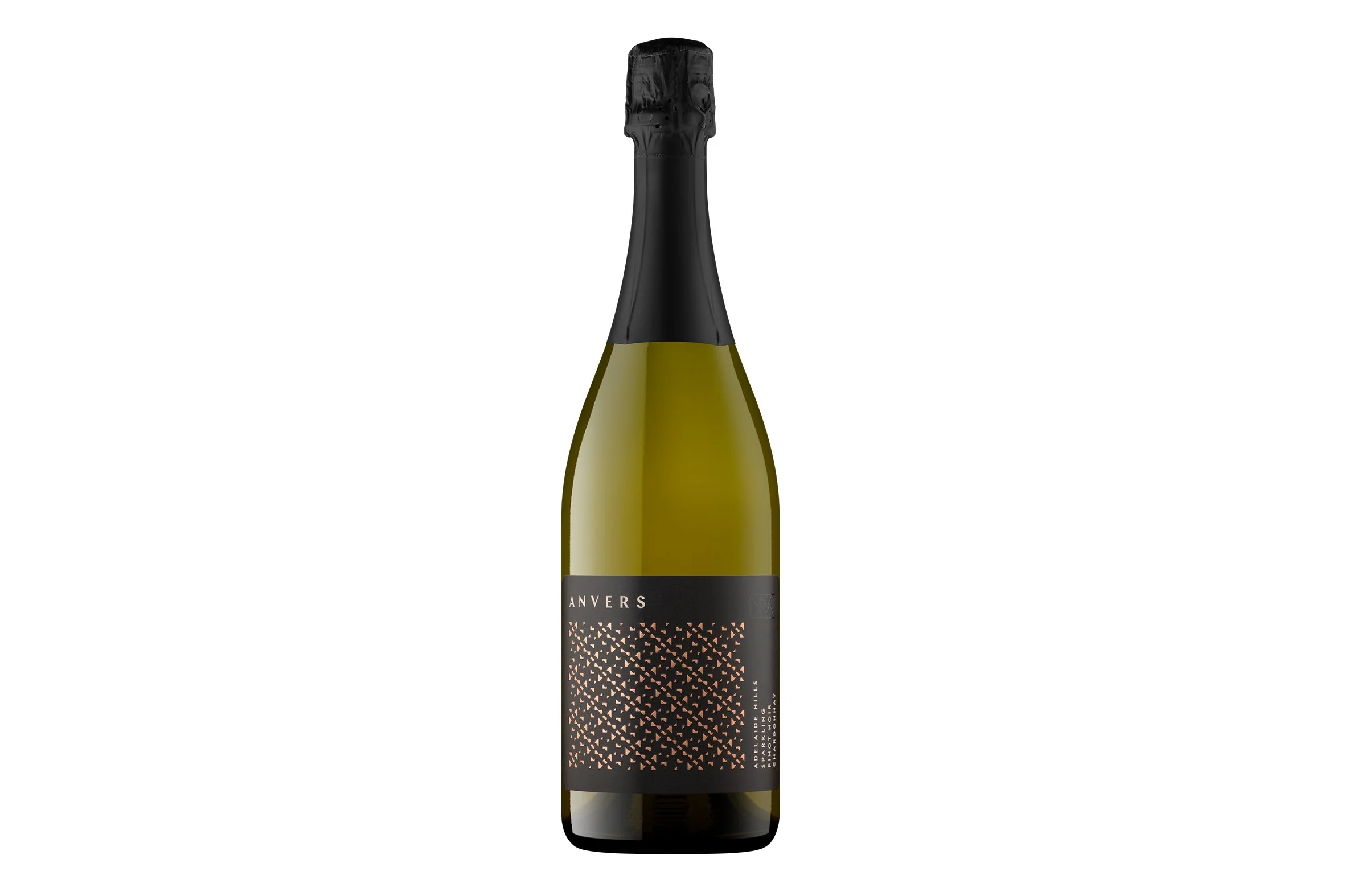 Bottle of Anvers Sparkling Pinot Noir Chardonnay NV.