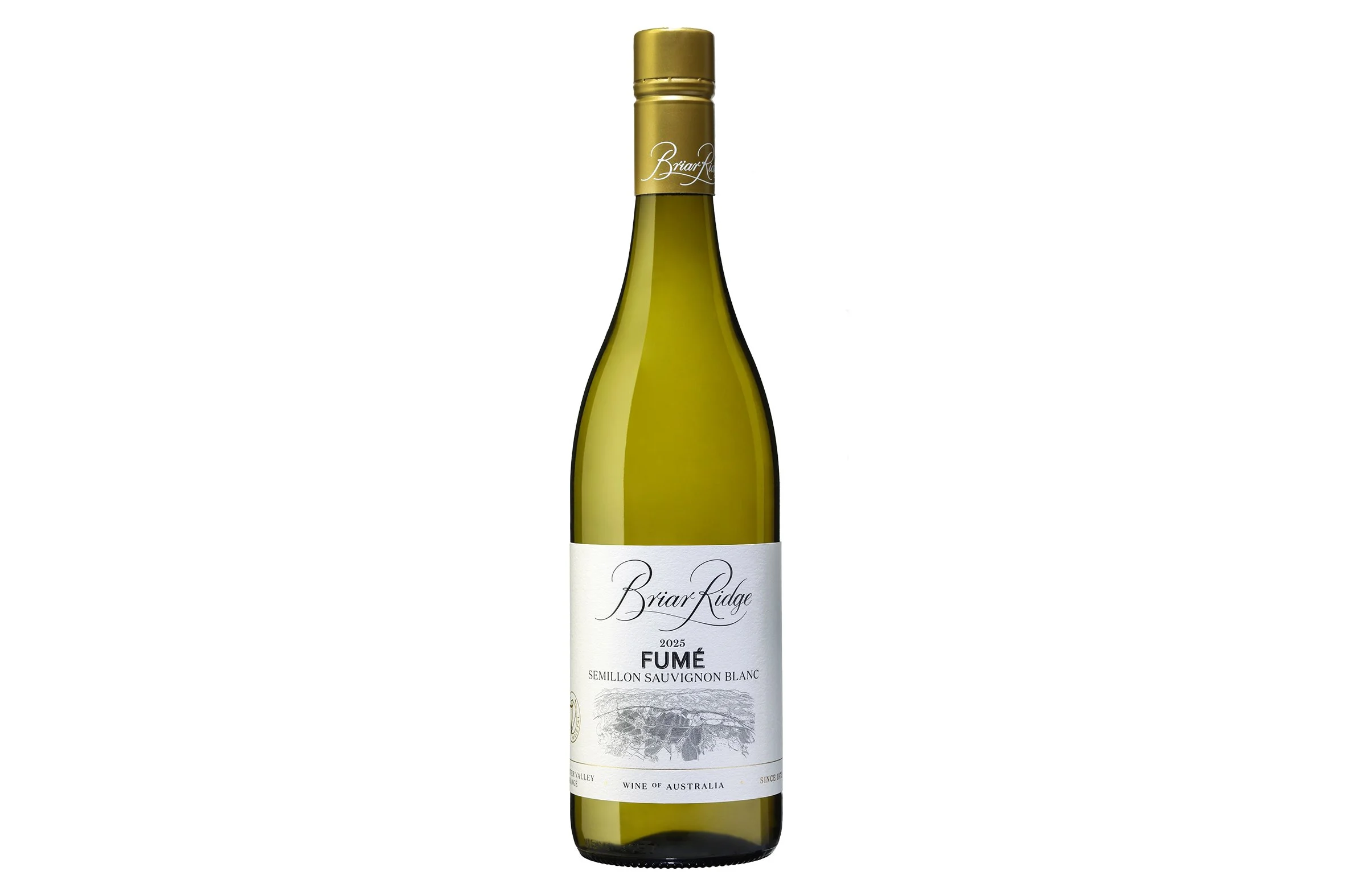 Bottle of Briar Ridge Semillon Sauvignon Blanc Fumé 2025.