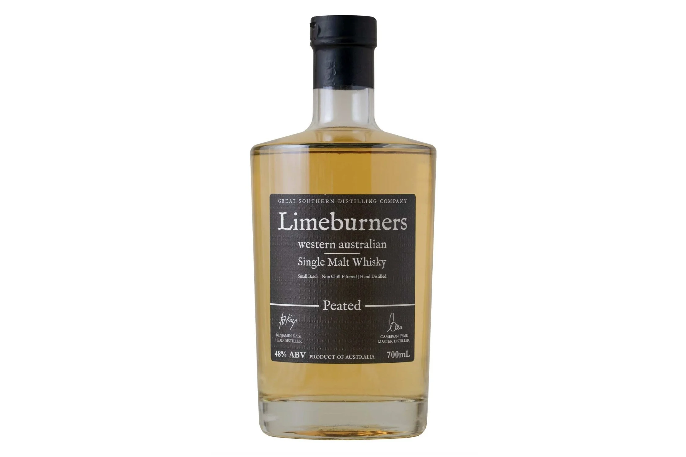 Bottle of Limeburners Single Malt Whisky.