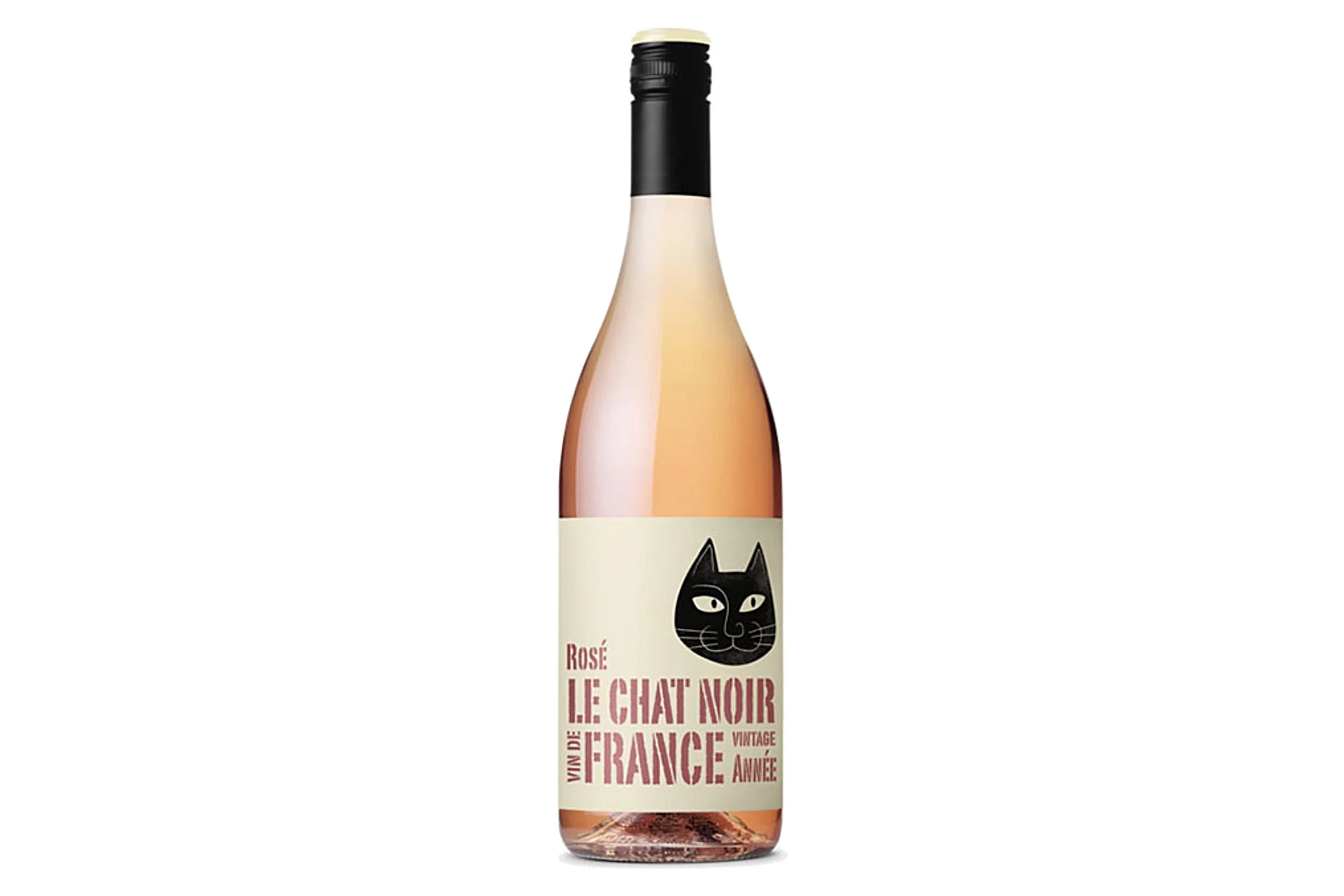 Bottle of Le Chat Noir Rosé 2025.