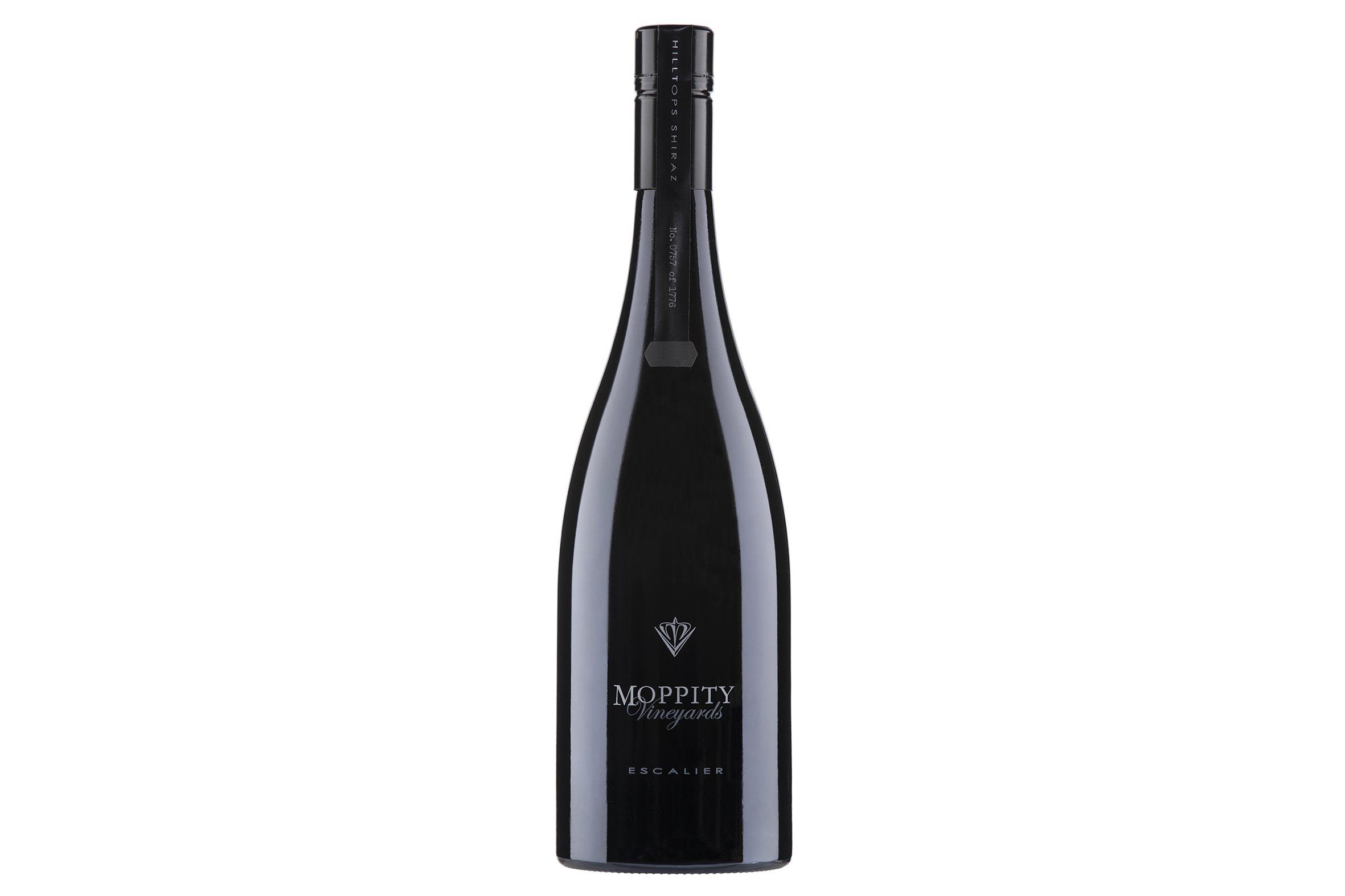 Bottle of Moppity Vineyards Escalier Shiraz 2017.