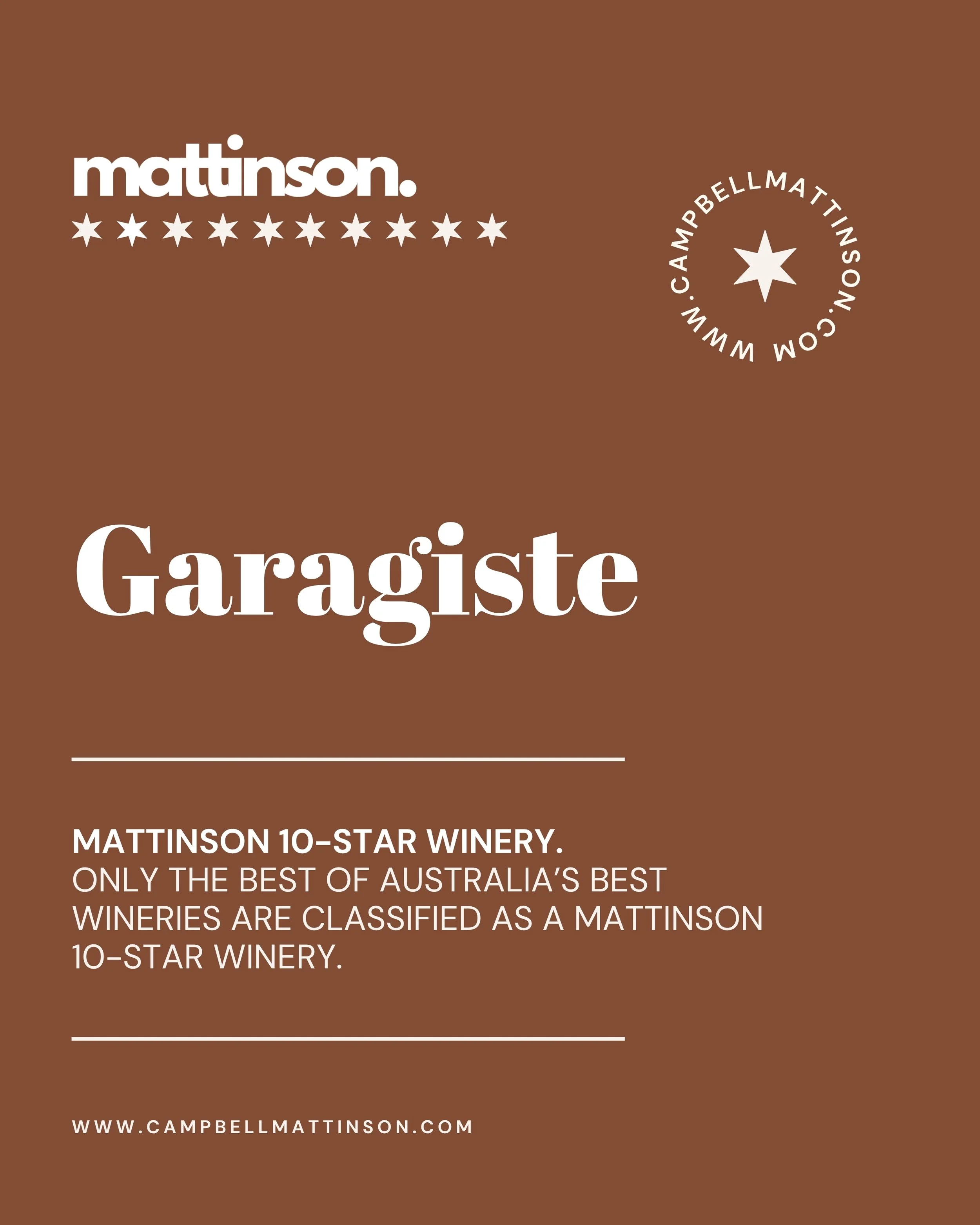 Garagiste announced as one of Australia's Best Wineries.
