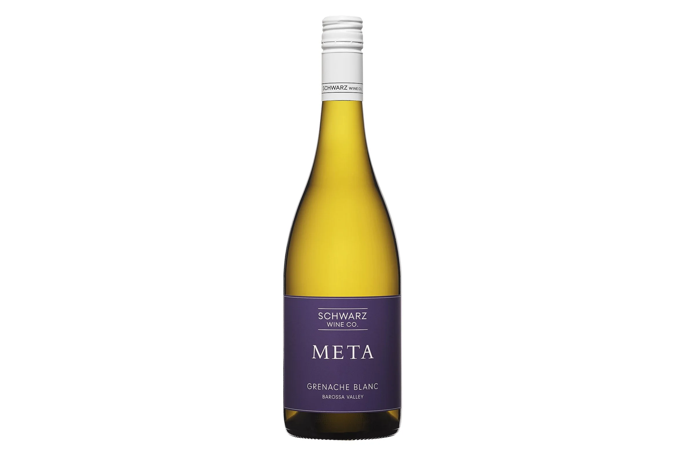 Bottle of Schwarz Meta Grenache Blanc 2025.