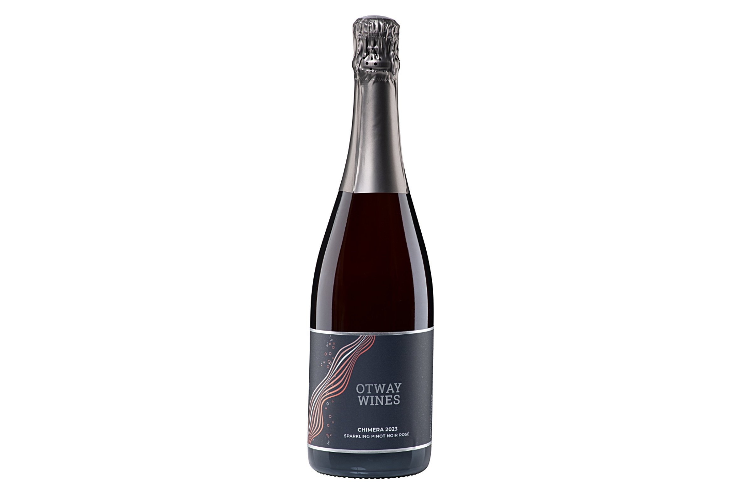 Bottle of Otway Wines Chimera Sparkling Pinot Noir Rosé 2023.