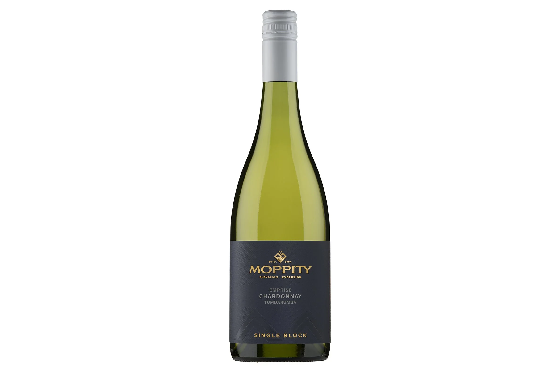 Bottle of Moppity Emprise Chardonnay 2024.