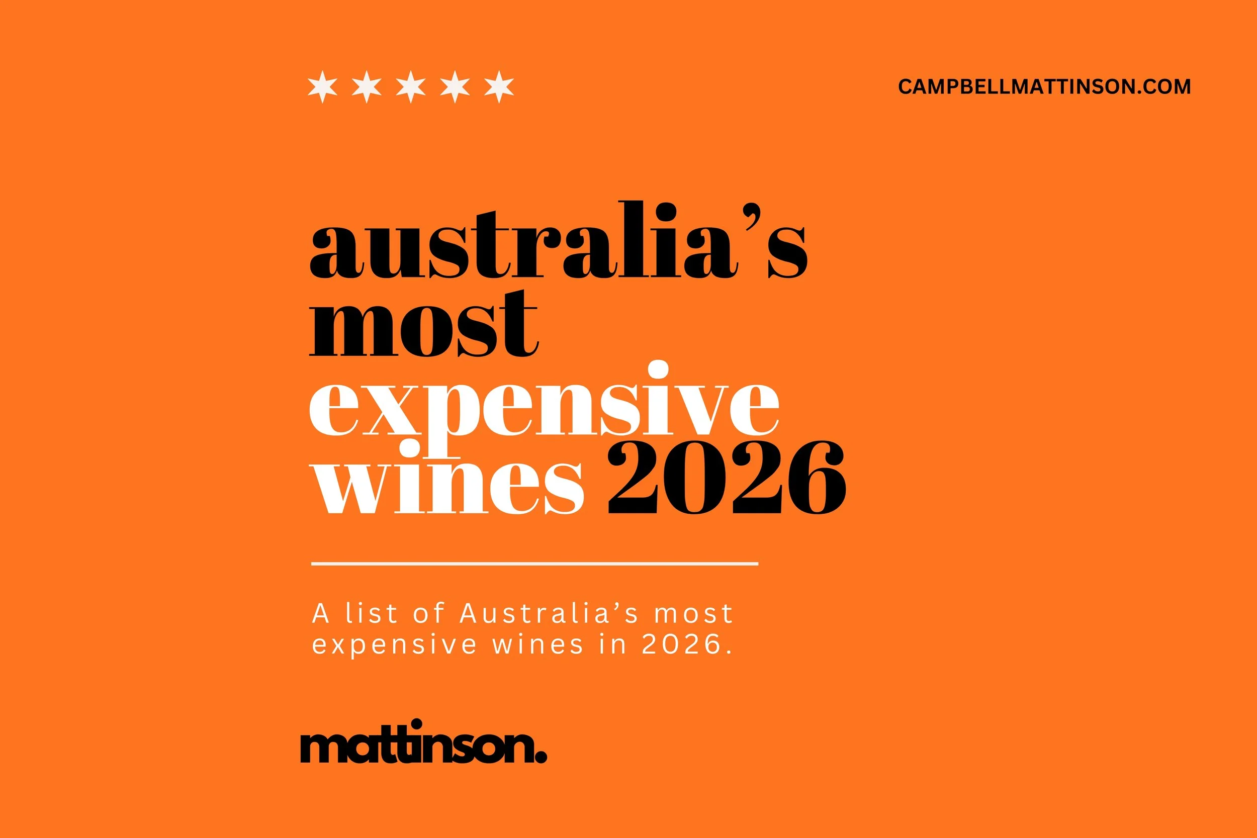 A list of Australia's Most Expensive Wines in 2026.