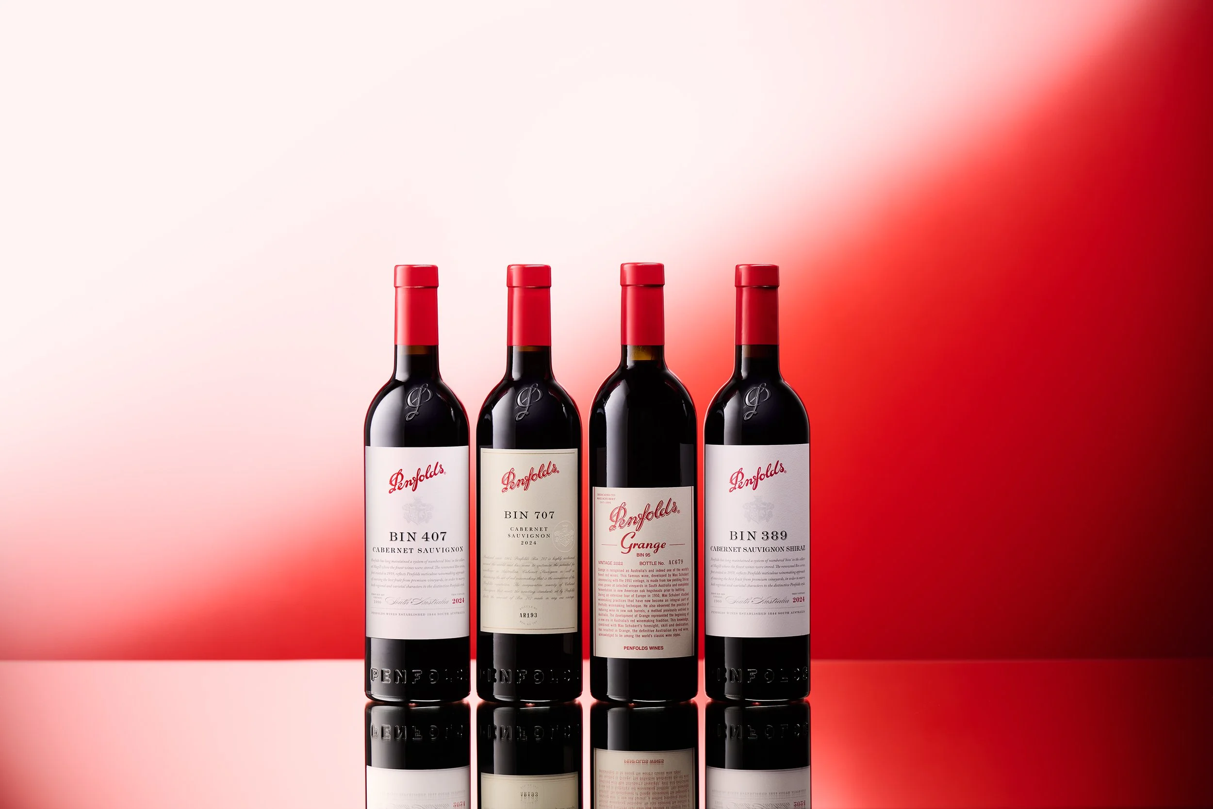 Penfolds 2026 Collection, bottles and stylised background.