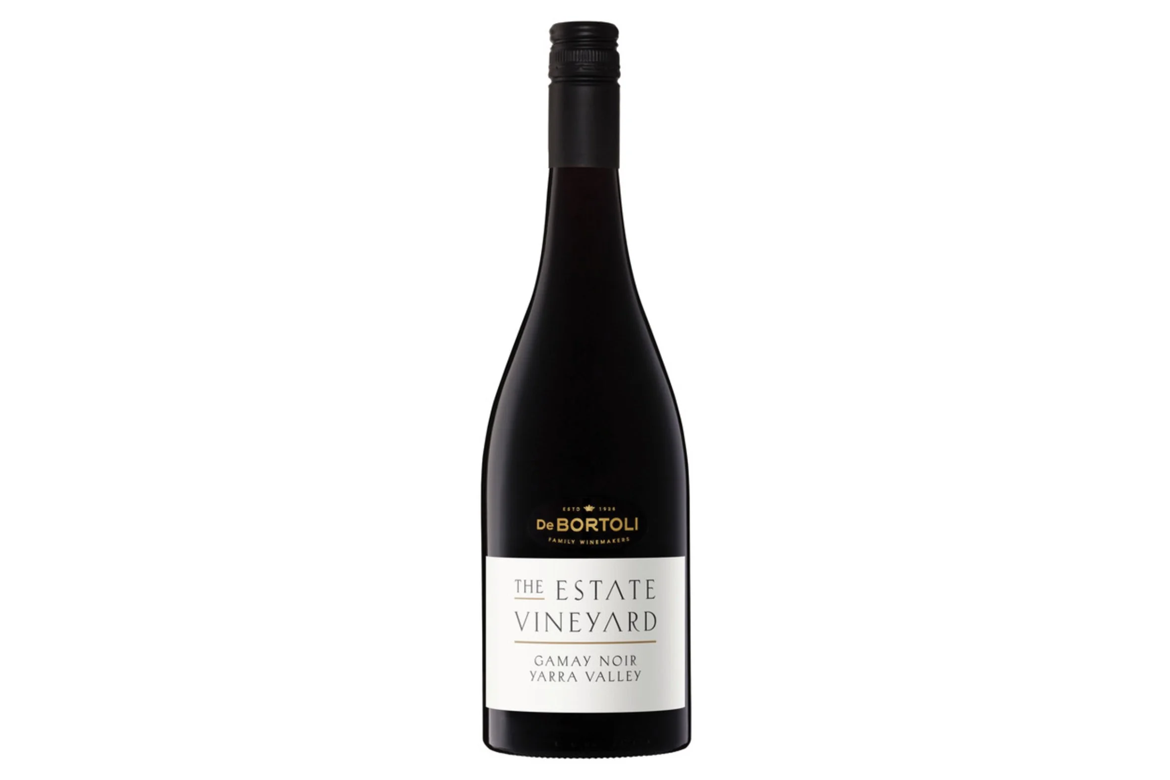 Bottle of De Bortoli The Estate Vineyard Gamay 2025.