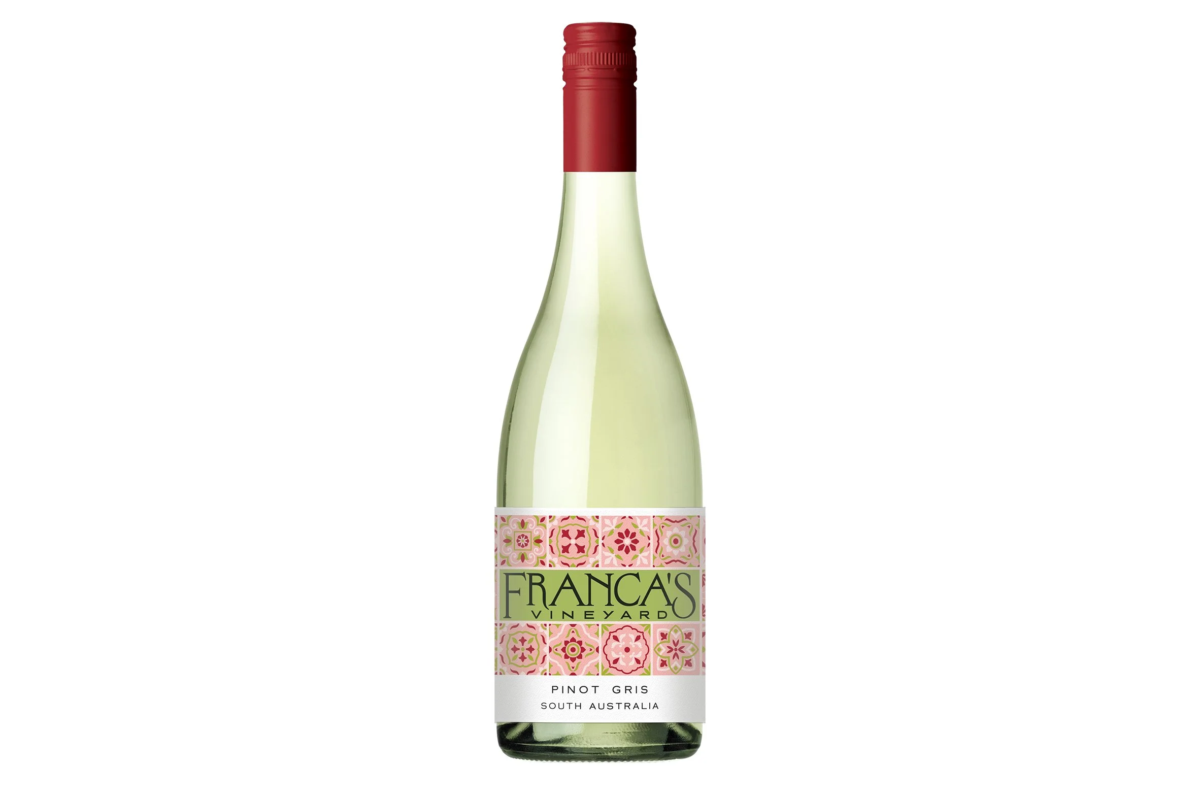 Bottle of Franca’s Vineyard Pinot Gris 2026.