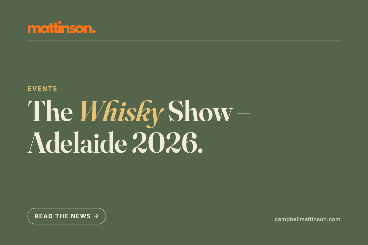 The Whisky Show Adelaide 2026 event poster.