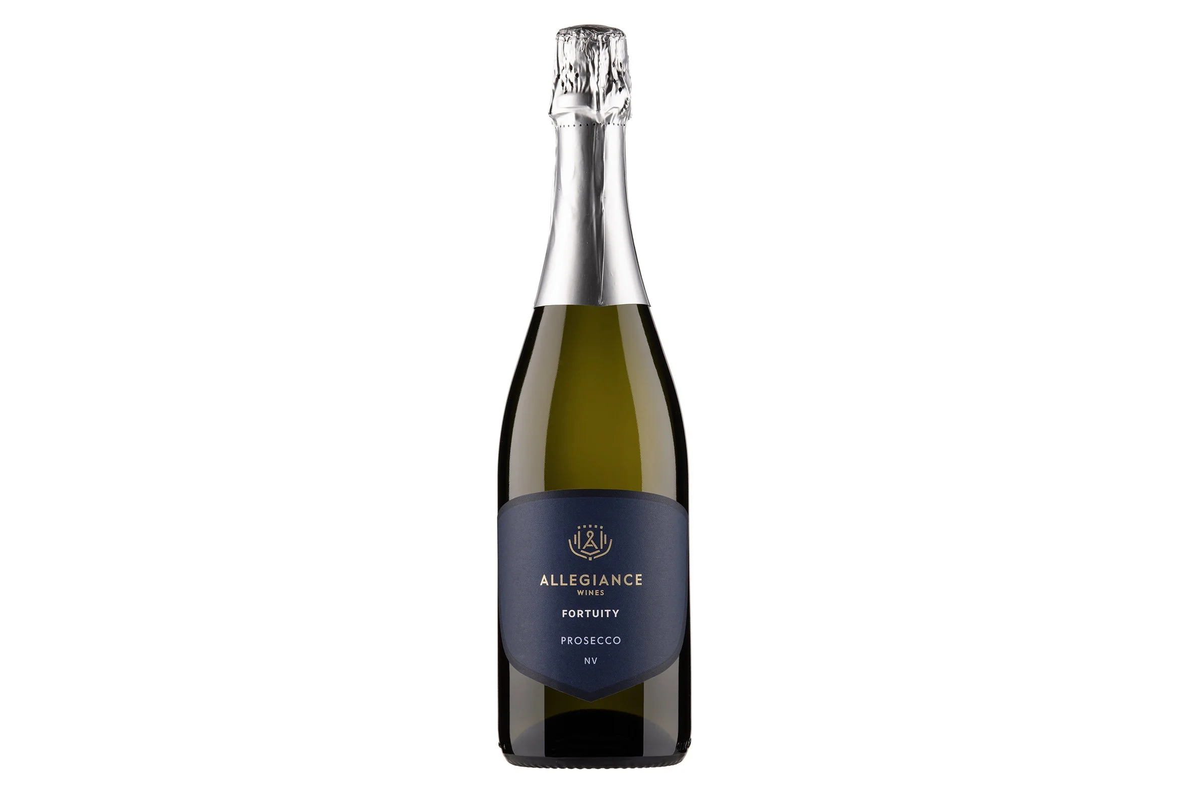 Bottle of Allegiance Wines Fortuity Prosecco NV.