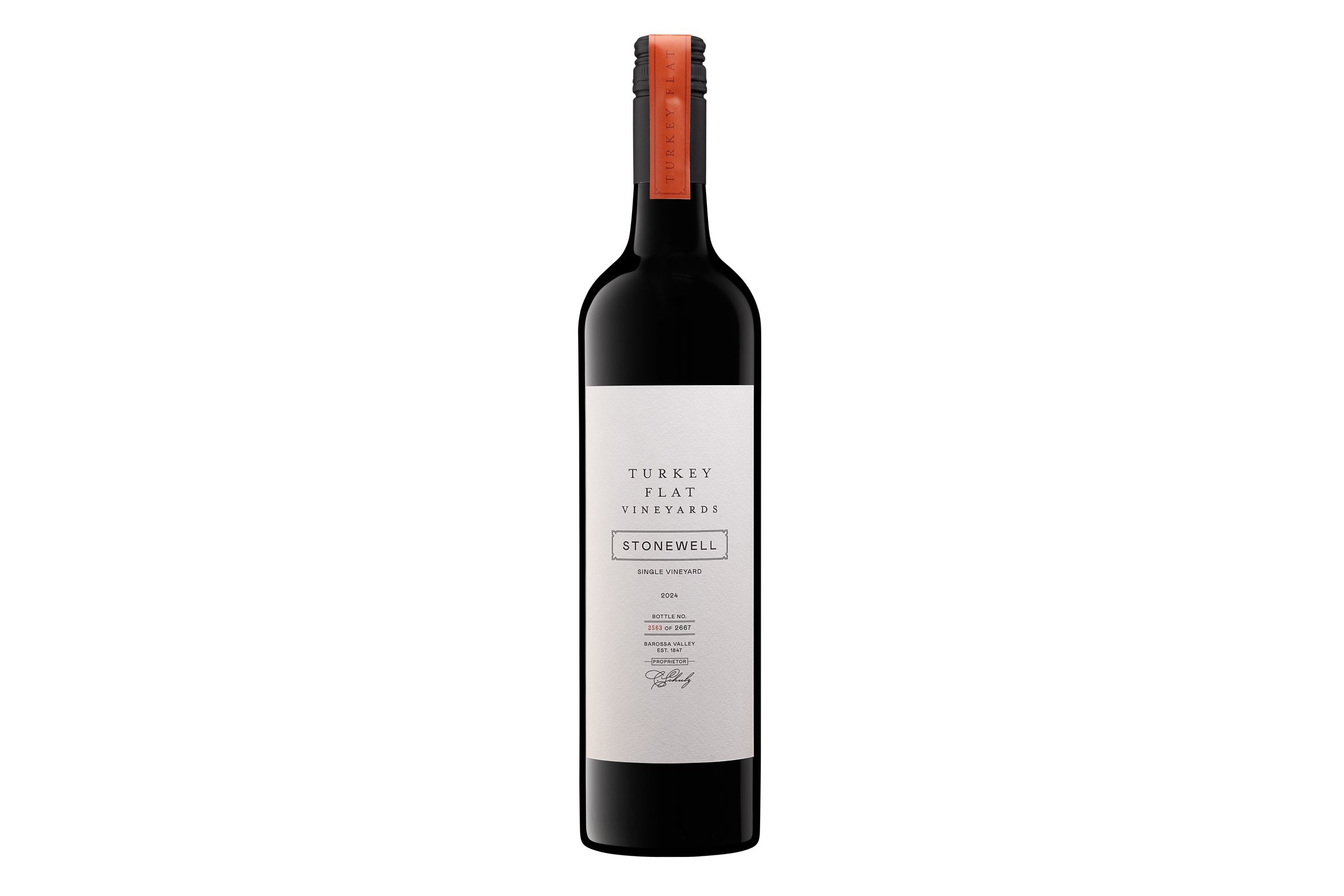Bottle of Turkey Flat Stonewell Shiraz 2024.
