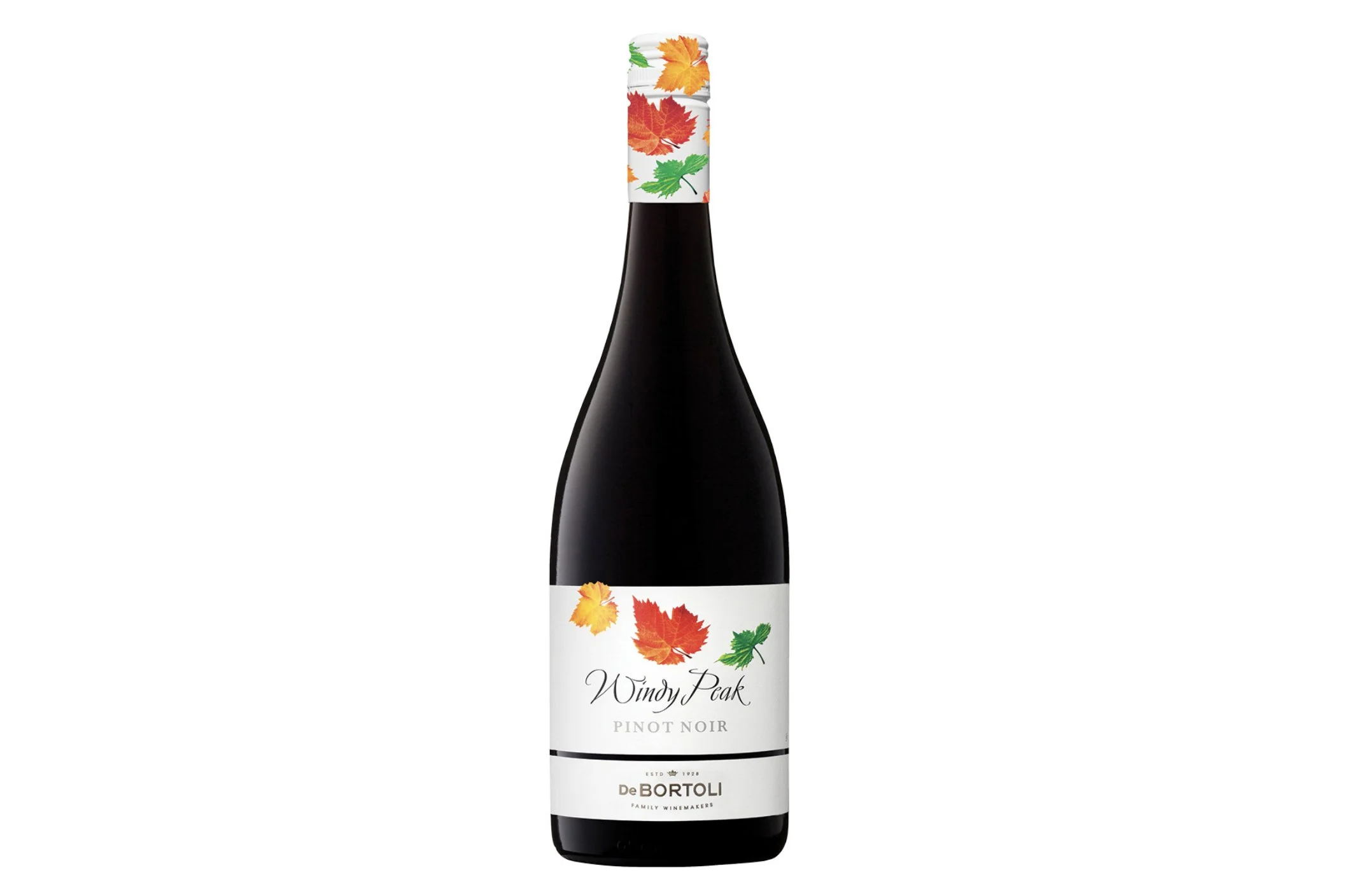 Bottle of De Bortoli Windy Peak Pinot Noir 2025.