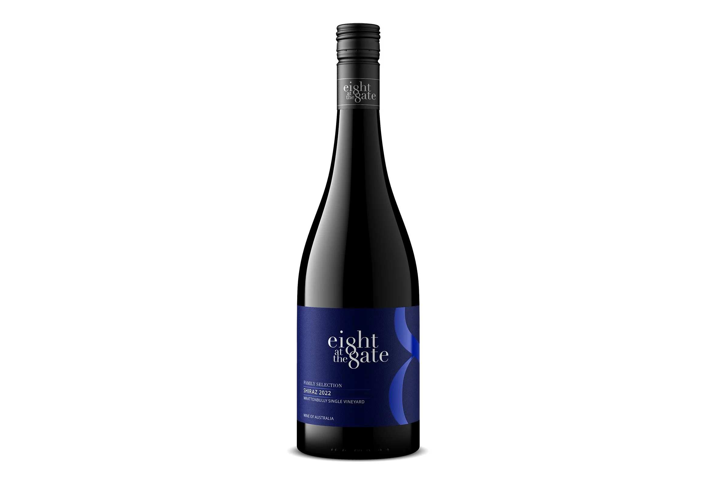 Bottle of Eight at the Gate Family Selection Shiraz 2022.