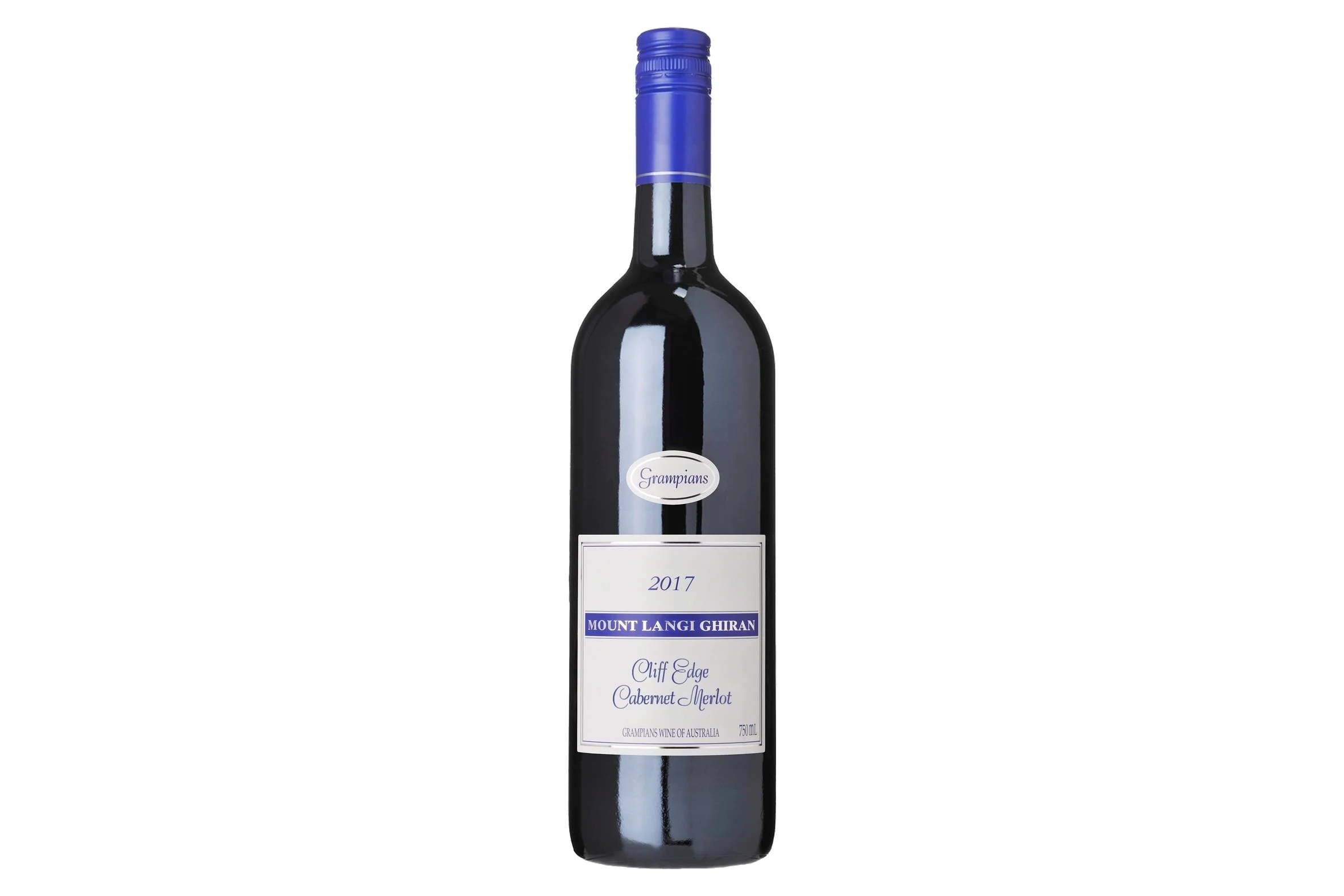Bottle of Mount Langi Ghiran Cliff Edge Cabernet Merlot 2017.