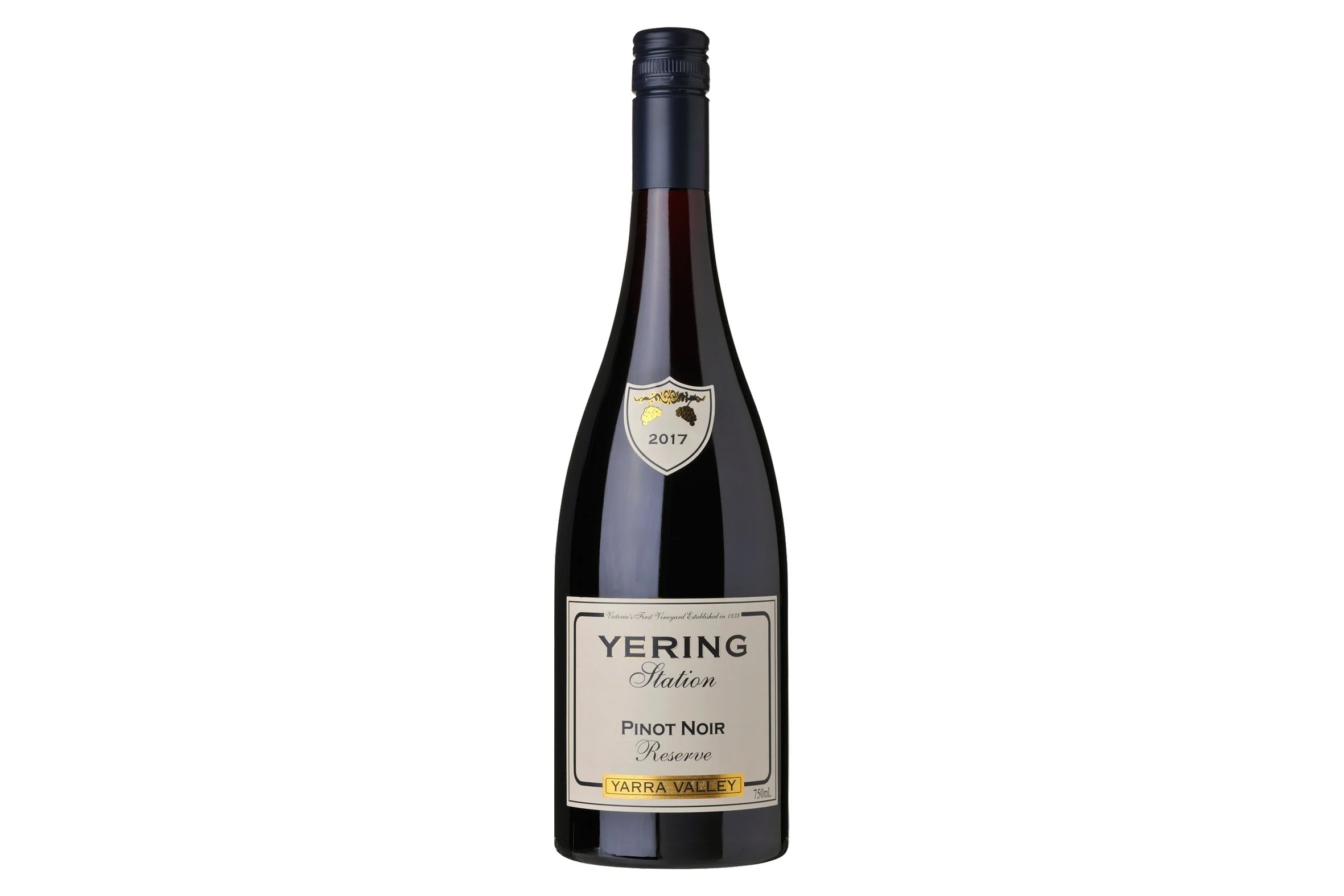 Bottle of Yering Station Reserve Pinot Noir 2017.