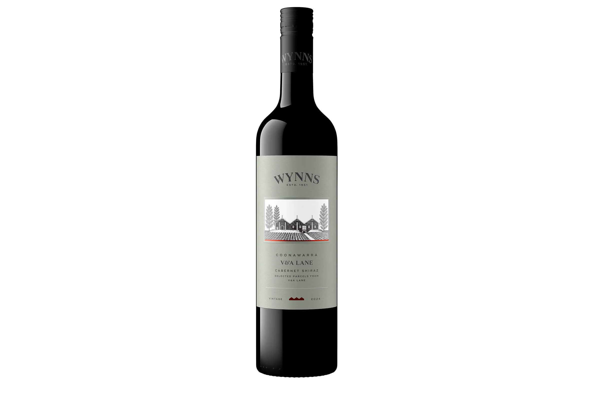 Bottle of Wynns V&A Lane Cabernet Shiraz 2024.