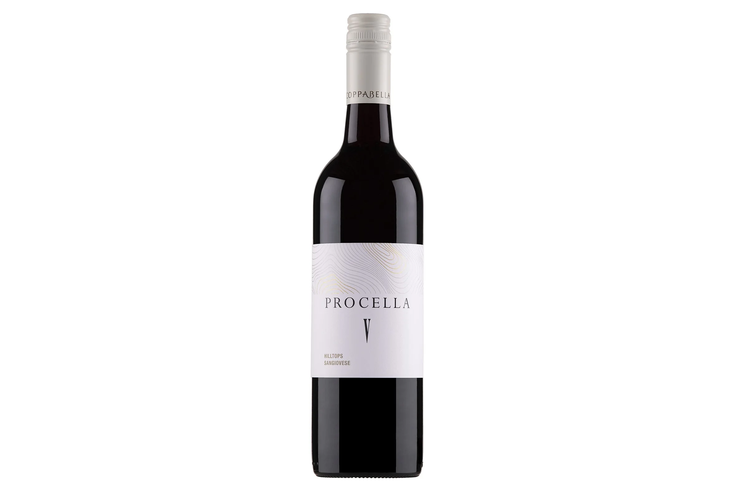 Bottle of Coppabella Procella V Hilltops Sangiovese 2024.