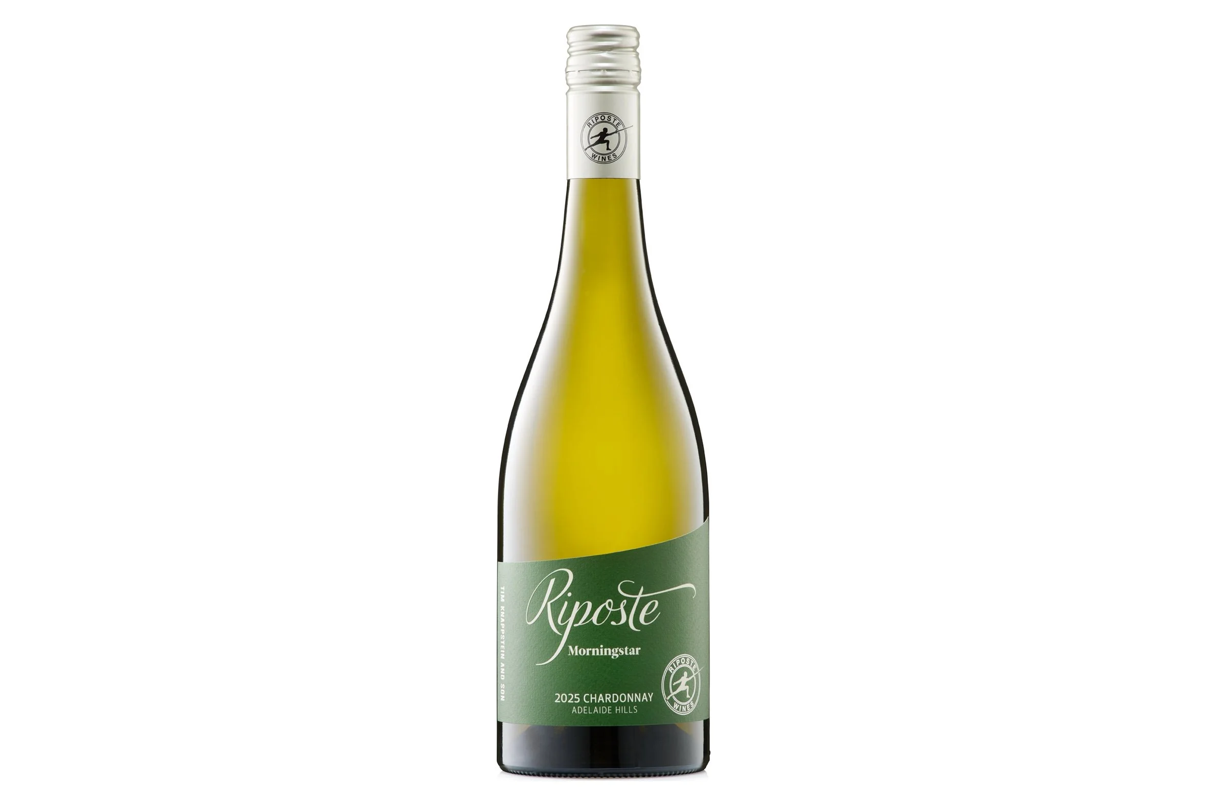 Bottle of Riposte Morningstar Chardonnay 2025.