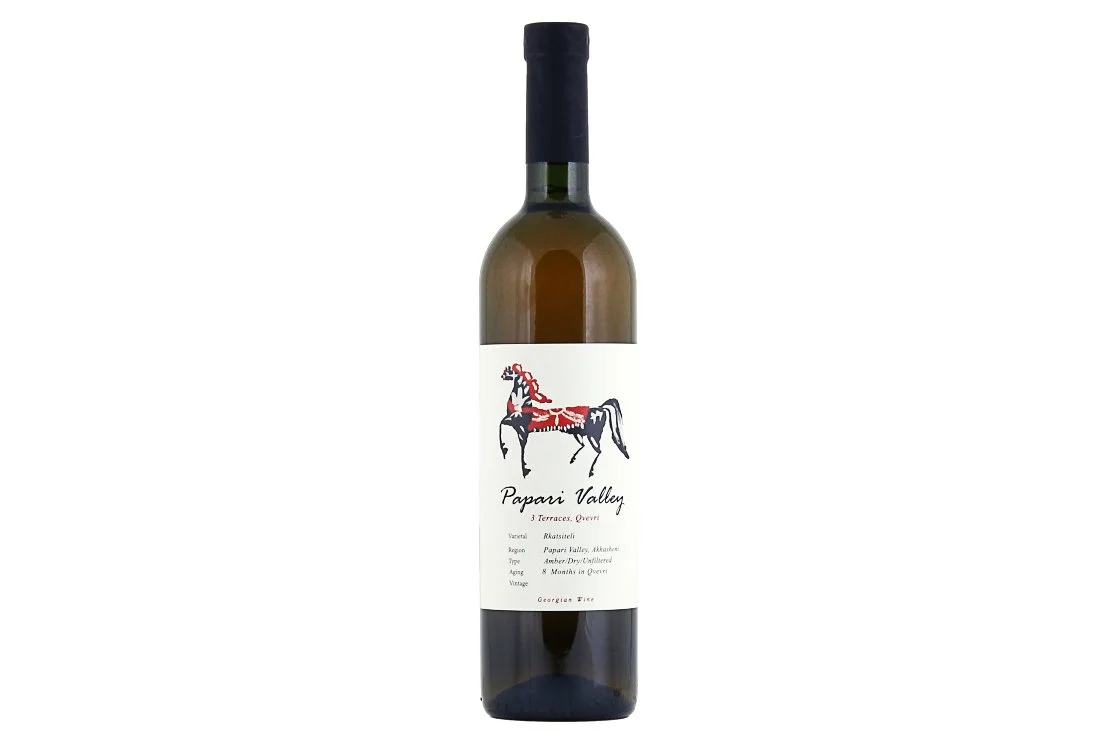 Bottle of Papari Valley 3 Terraces Rkatsiteli 2023.