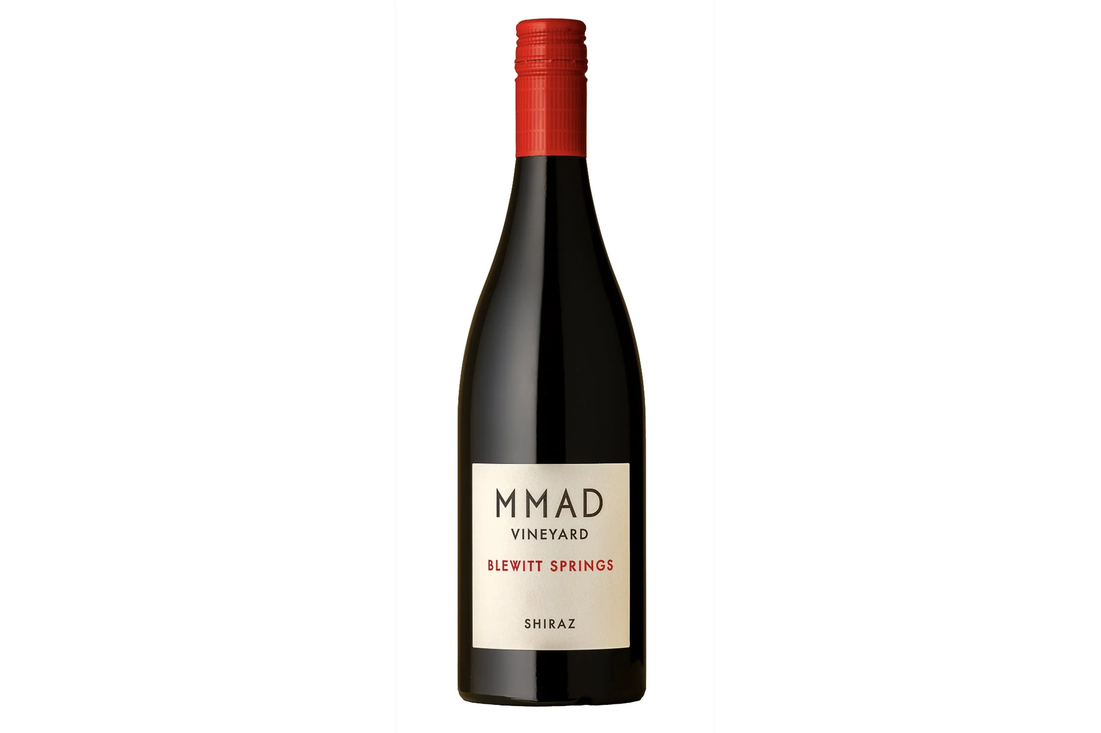 Bottle of MMAD Vineyard Blewitt Springs Shiraz 2024.