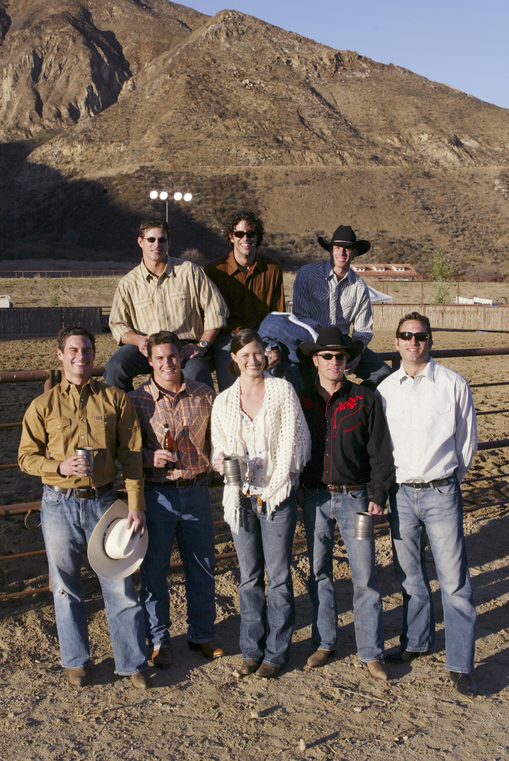 Meredith and some men enjoy a cowboy-themed date.