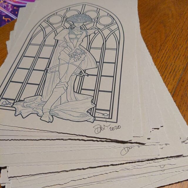 Signed a whole big pile of line art prints this weekend for #nexusinfernum Backers. .
#gameart #lineart #demons #artprints
