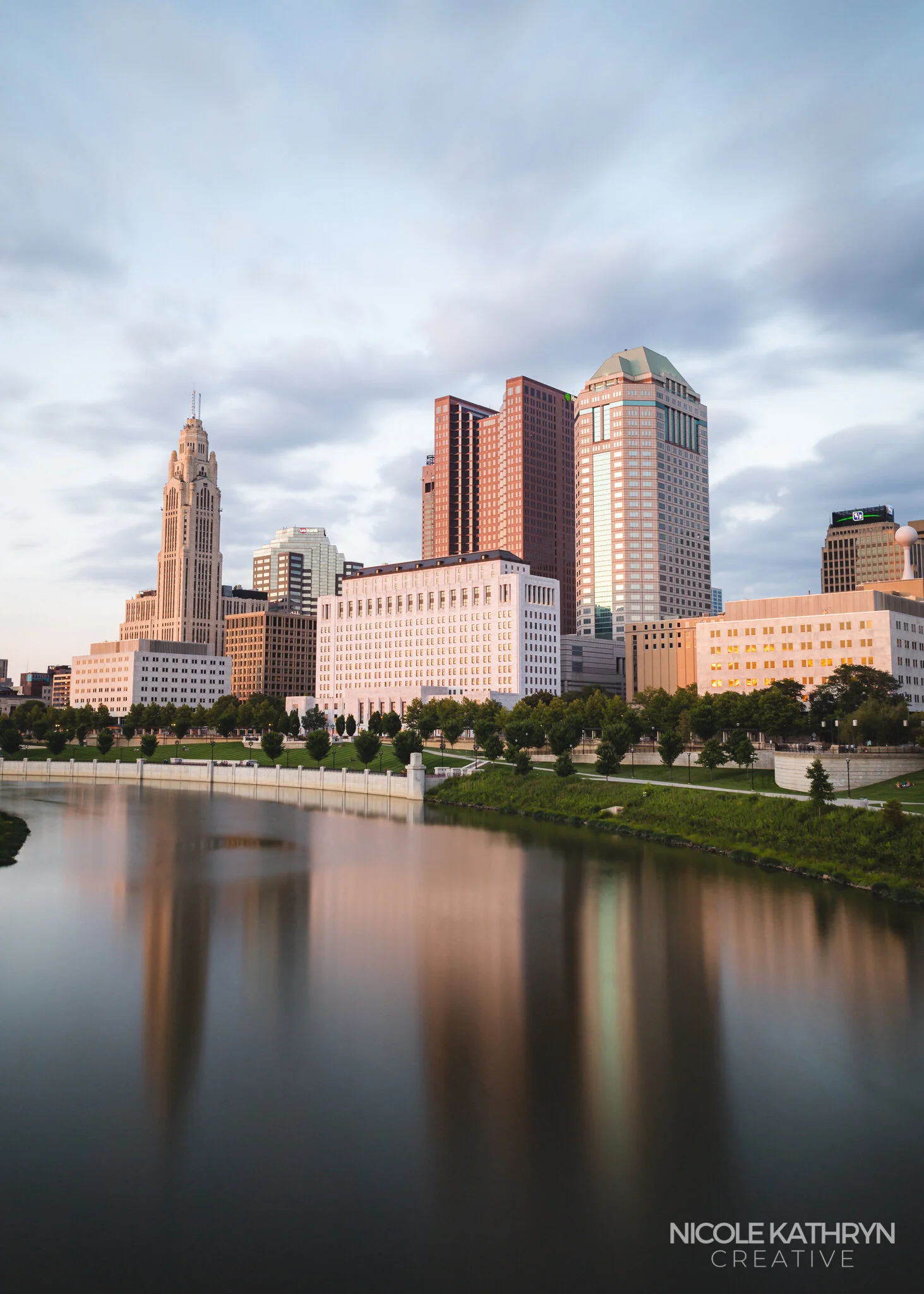 Columbus Skyline Sunset 5x7 Watermark.jpg