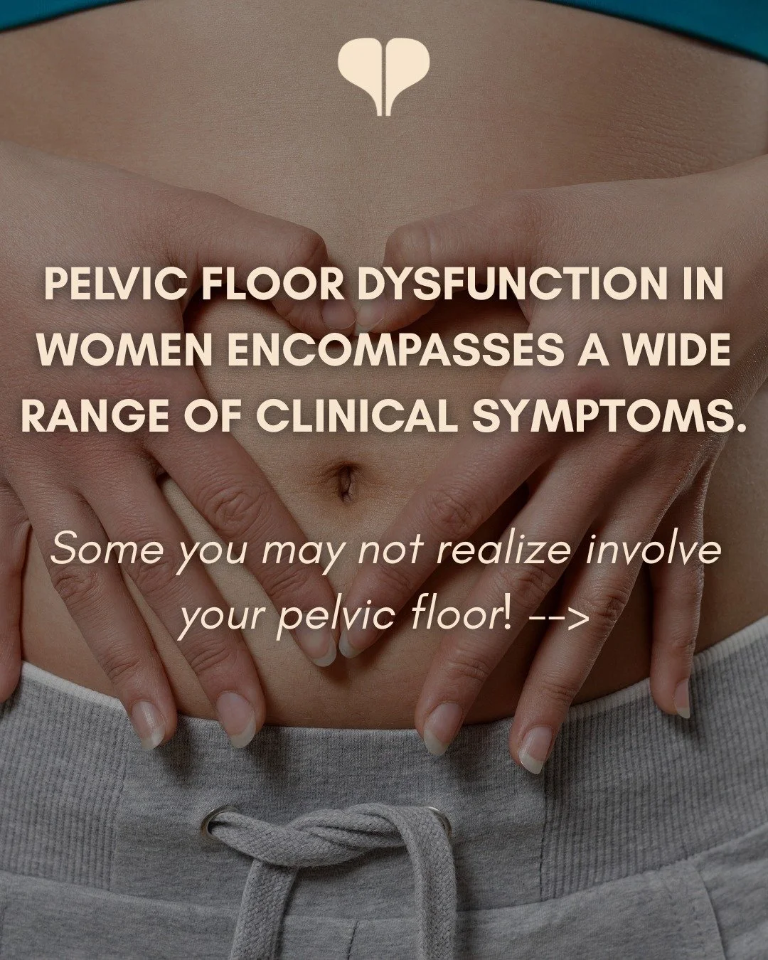 These symptoms are all SO common. Yet most women see a pelvic floor PT for the first time, and have little understanding of how their pelvic floor muscles can affect these things!

Our body works as a system, and therefore everything is connected. On